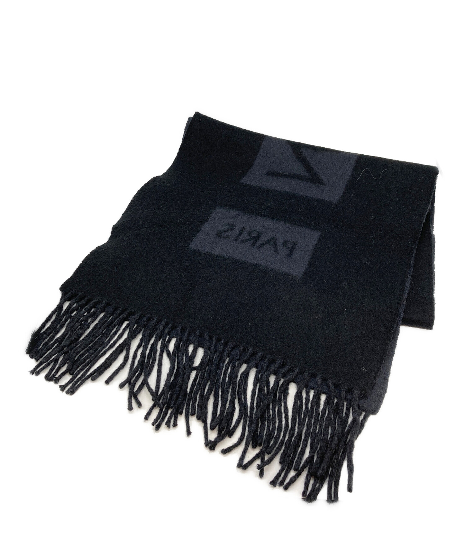 LOUIS VUITTON カシミヤ100%　ポンチョ　ストール　ブラック 中古・古着通販】LOUIS VUITTON (ルイ ヴィトン) カシミヤストール