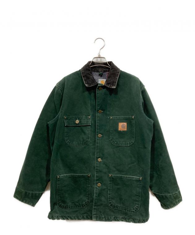 USA製 90s星タグカーハート ミシガンチョアコート ボロ ハンターグリーン グリーン カーハート ミシガンチョアコート Carhartt カーハート の