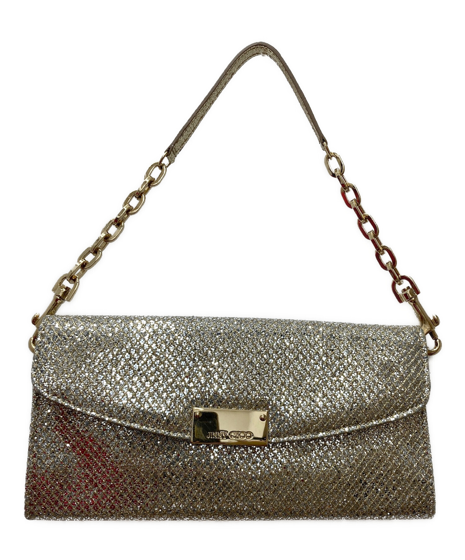 中古・古着通販】JIMMY CHOO (ジミーチュウ) チェーンウォレットバッグ 
