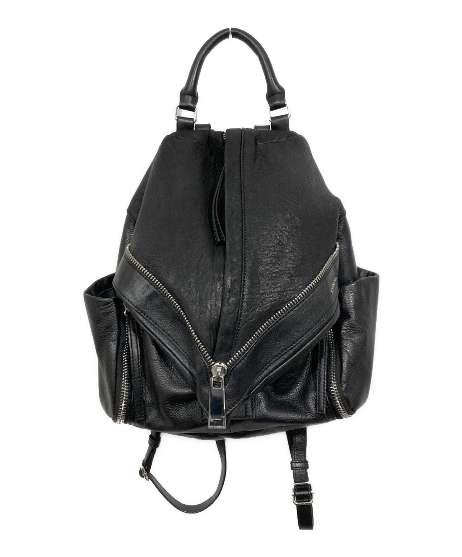 中古・古着通販】DIESEL (ディーゼル) レザーリュック ブラック