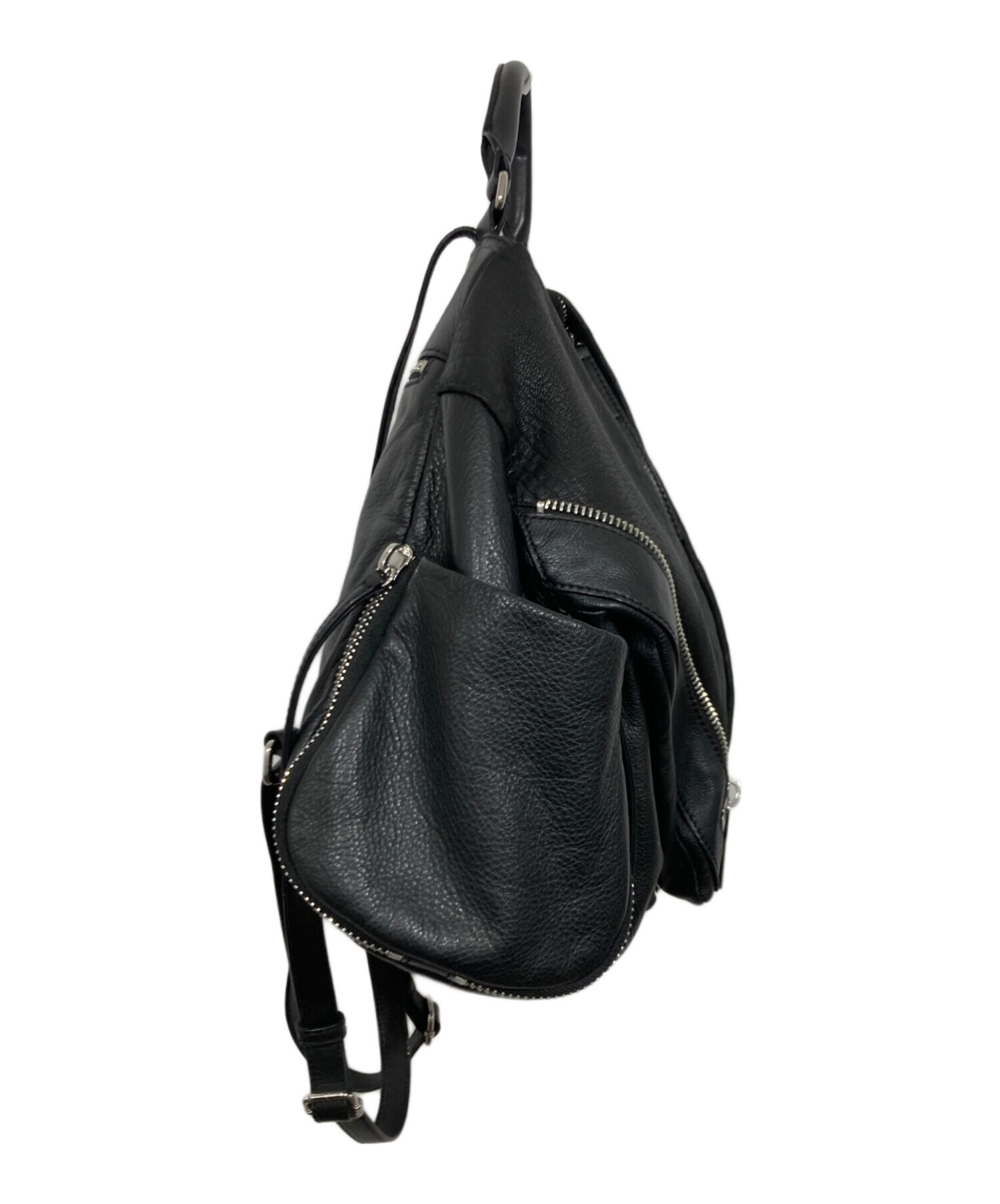 中古・古着通販】DIESEL (ディーゼル) レザーリュック ブラック