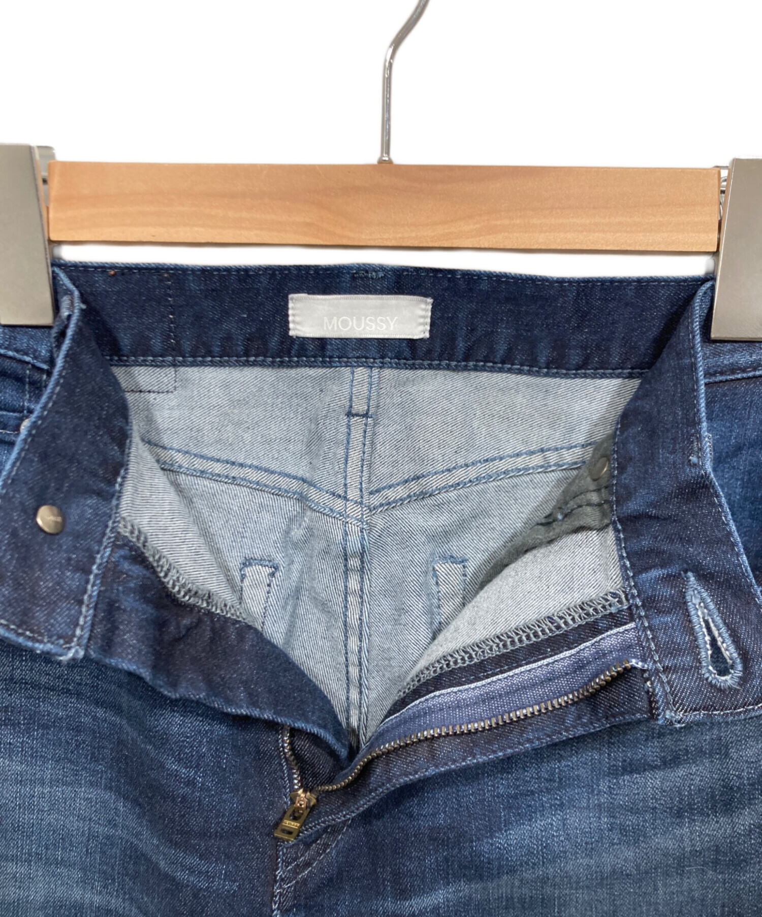 中古・古着通販】moussy (マウジー) ADVANCED LONG LEG フレア ブルー