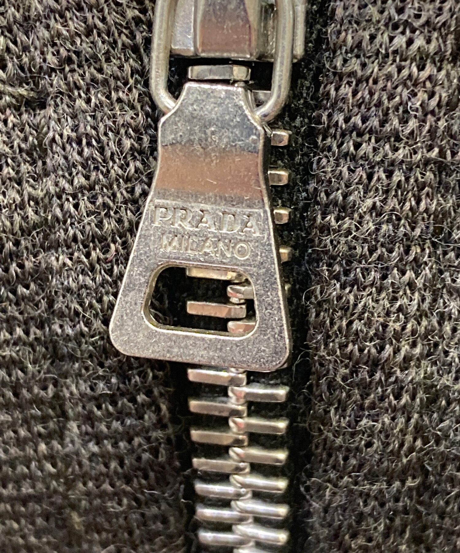 中古・古着通販】PRADA (プラダ) ウール ハーフジップパーカー