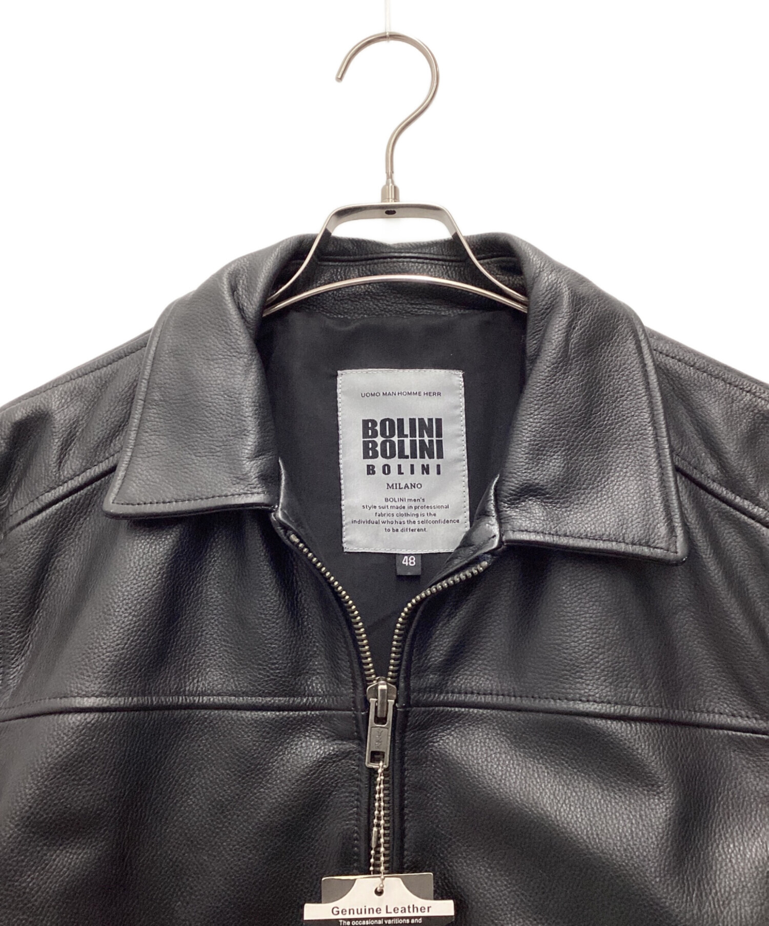 中古・古着通販】BOLINI (ボリーニ) レザージャケット ブラック サイズ