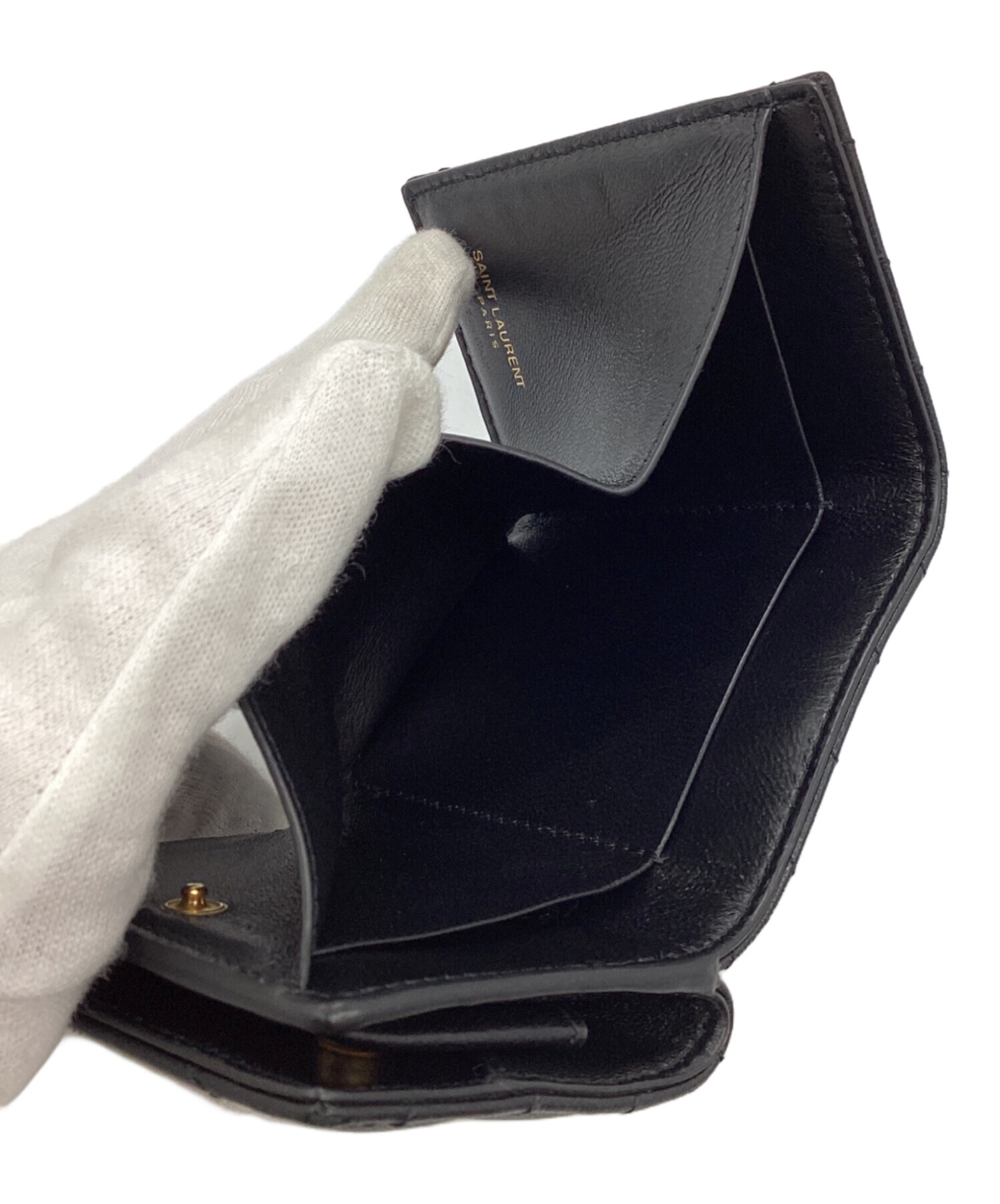 中古・古着通販】Saint Laurent Paris (サンローランパリ) 3つ折り財布