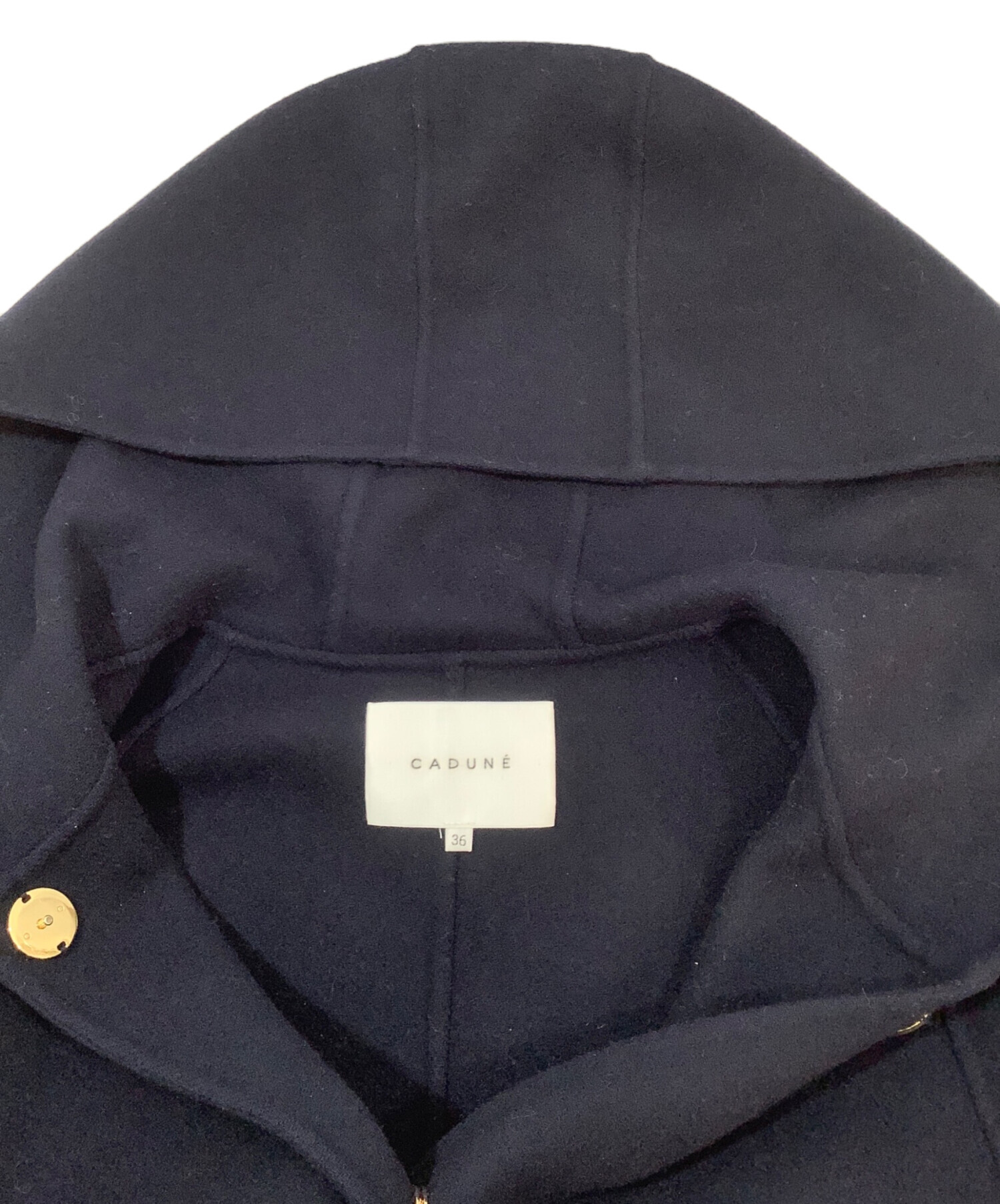 中古・古着通販】CADUNE (カデュネ) ポンチョコート ネイビー サイズ