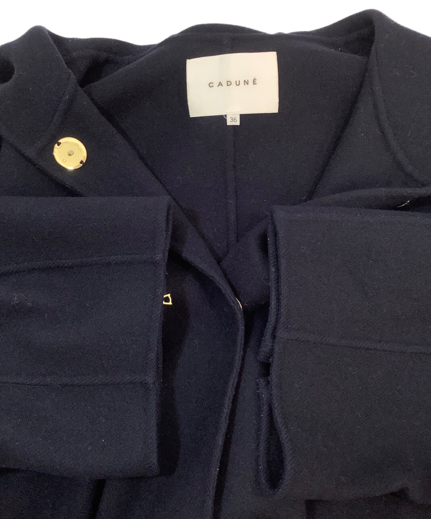 新品未使用⭐︎2024aw⭐︎cadune⭐︎コート⭐︎サイズ36 中古・古着通販】CADUNE (カデュネ) ポンチョコート ネイビー サイズ