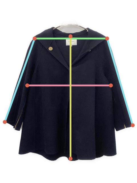 中古・古着通販】CADUNE (カデュネ) ポンチョコート ネイビー サイズ