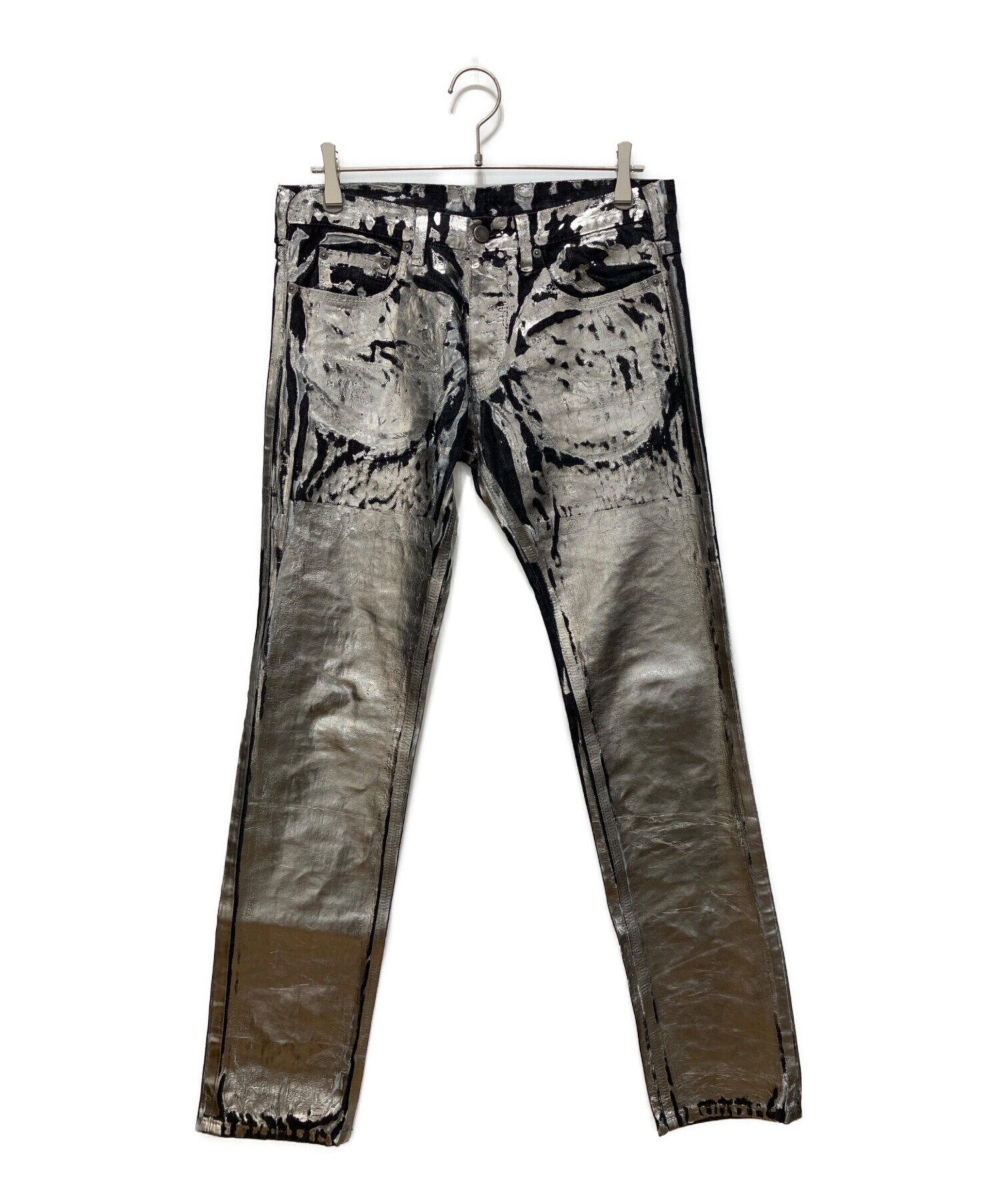 NEIL BARRETT ペインターパンツ archive 中古・古着通販】NEIL BARRETT (ニールバレット) シルバーペイント