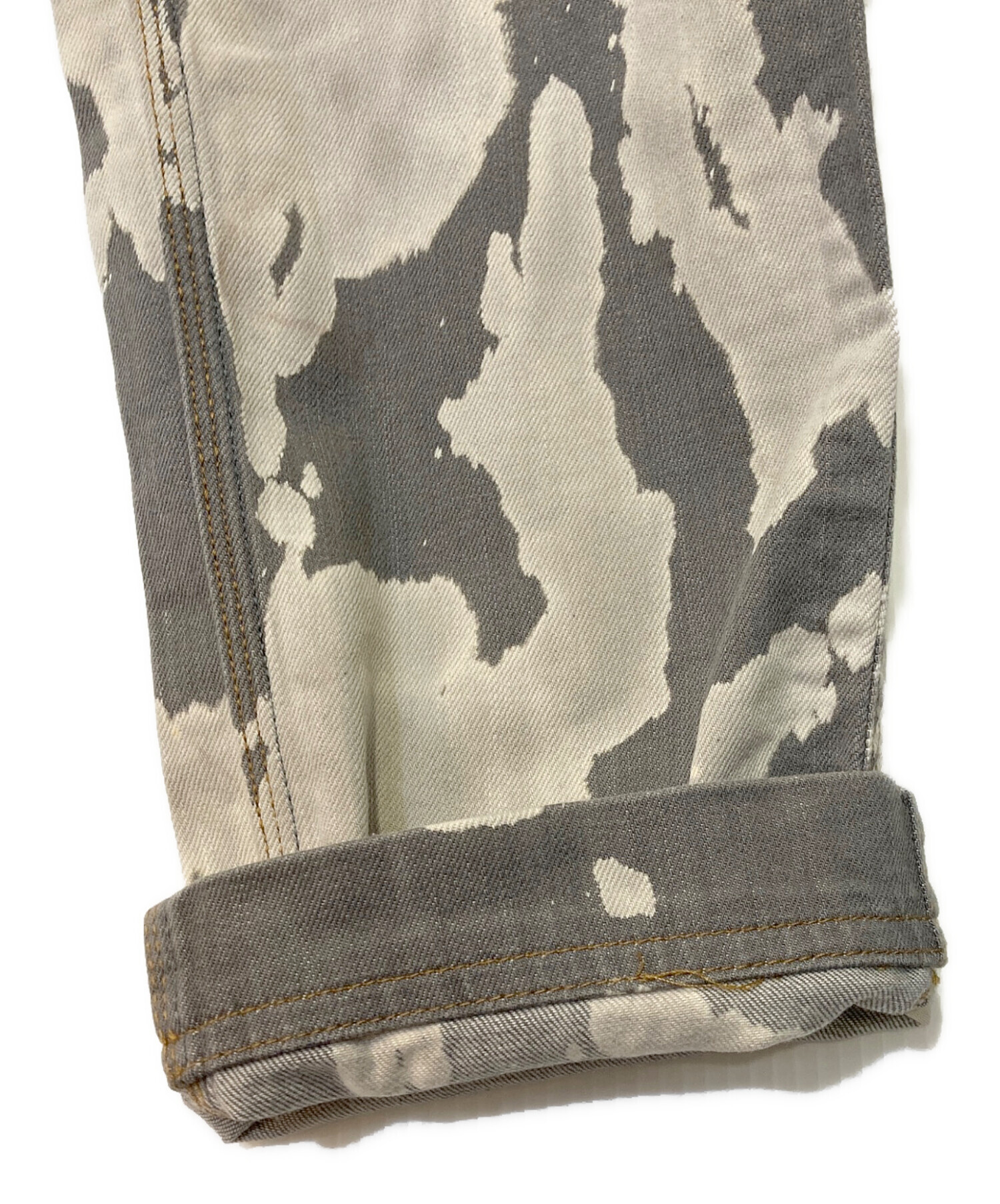 中古・古着通販】D&G (ディーアンドジー) ブリーチデニムパンツ グレー