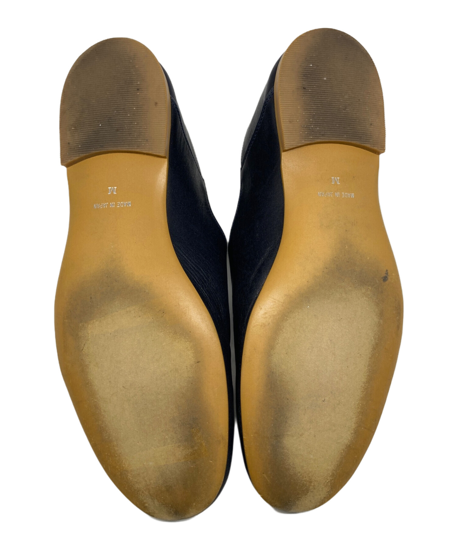 que shoes プレーン ブラック Mサイズ 中古・古着通販】que (キュー) スリッポン plain ブラック サイズ:M