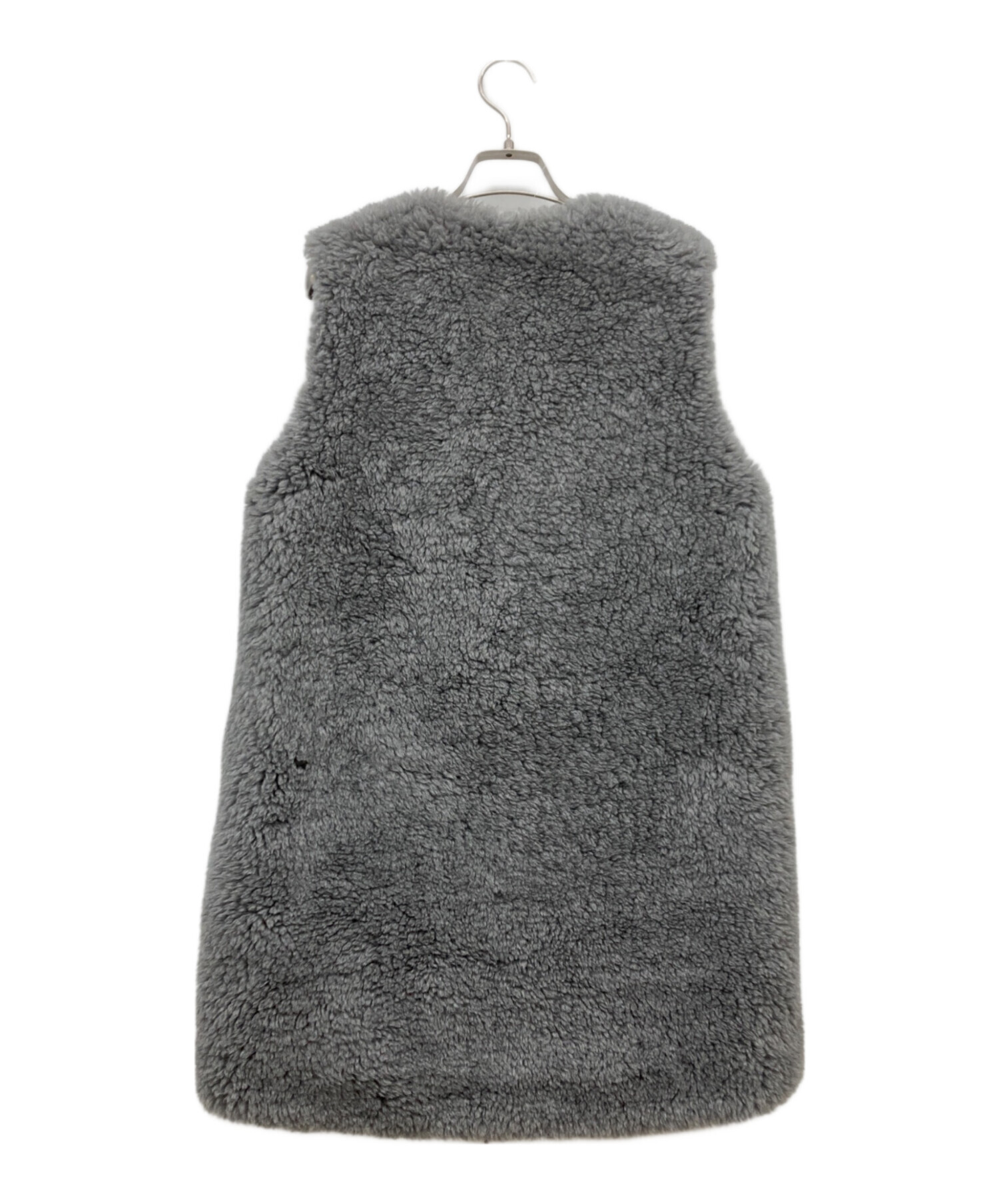 THE RERACS フリース ロングベスト 中古・古着通販】THE RERACS (ザ リラクス) ボアフリースベスト グレー