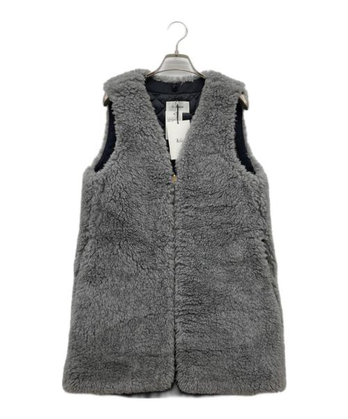 美品 THE RERACS ザ リラクス 23aw ボア フリースベスト ベスト 中古・古着通販】THE RERACS (ザ リラクス) ボアフリースベスト グレー