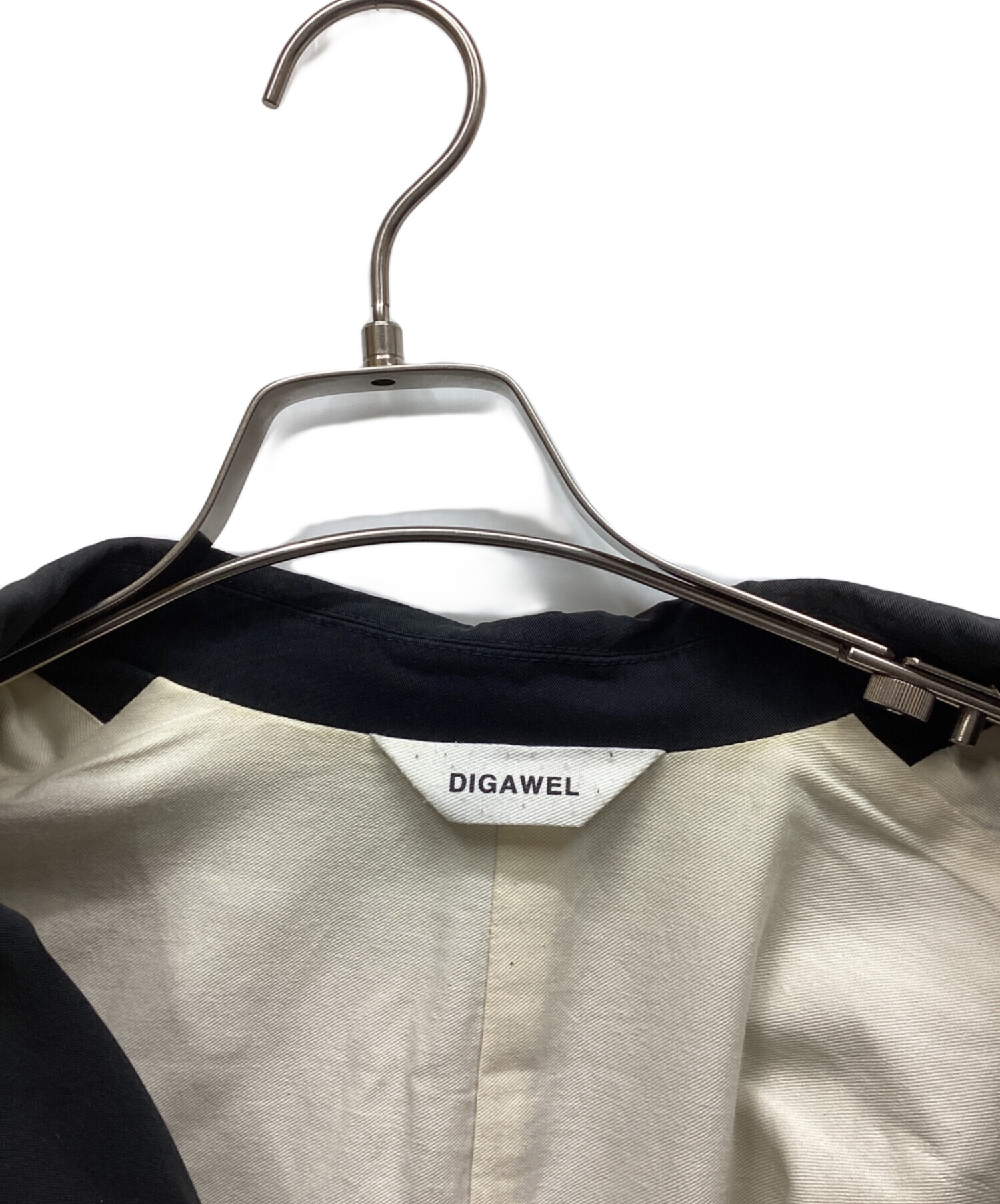 中古・古着通販】digawel (ディガウェル) ダブルロングコート ブラック