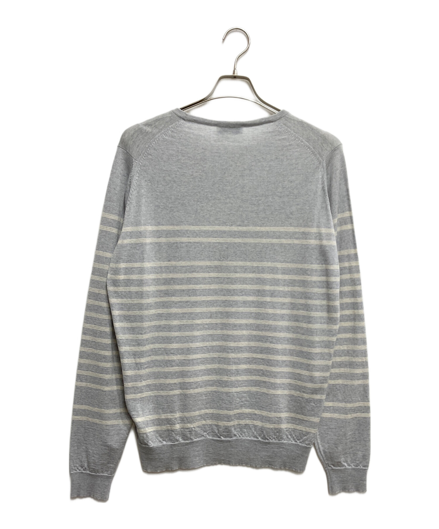 ジョンスメドレー JOHN SMEDLEY グレー クルーネック セーター S