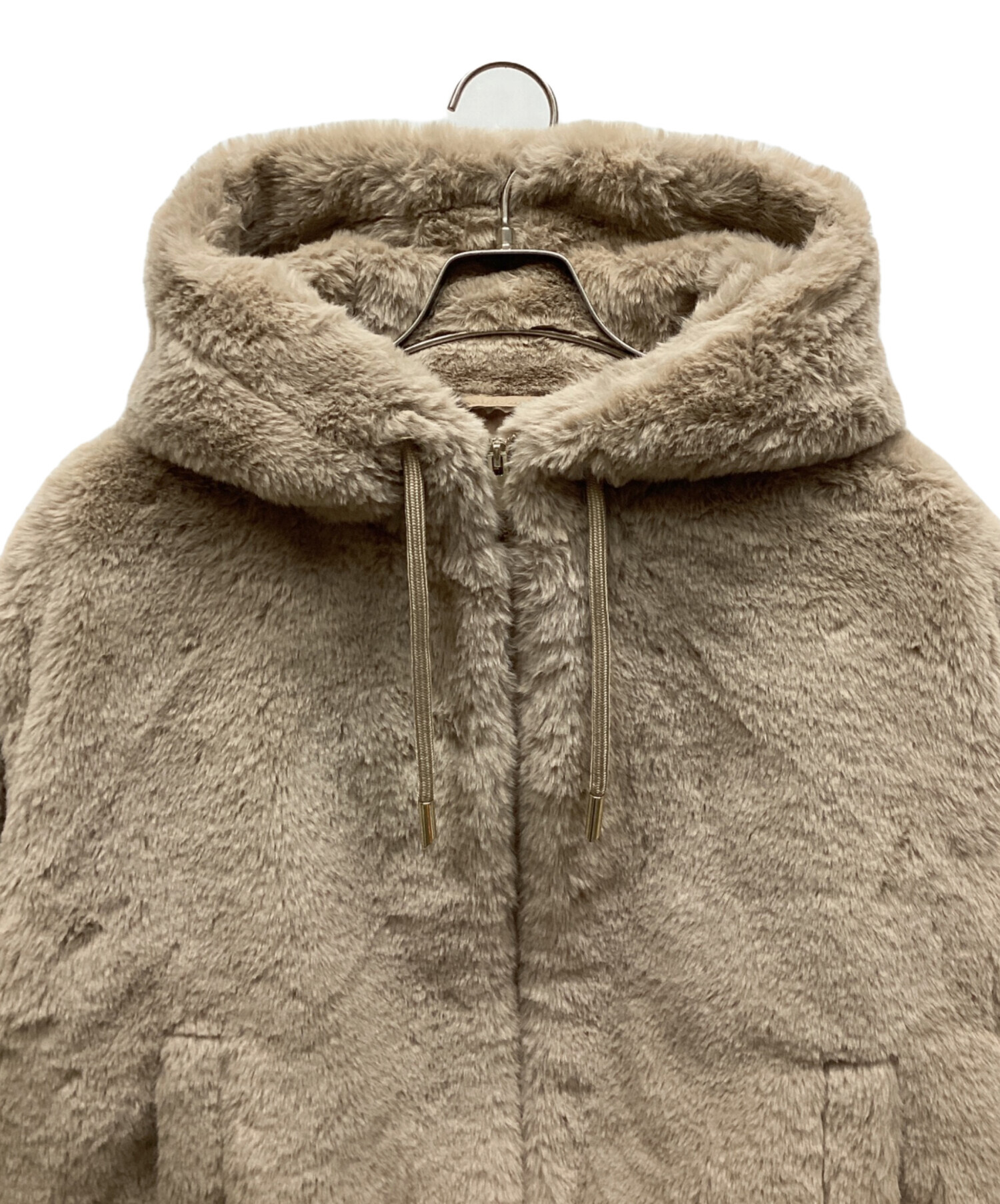 中古・古着通販】ZARA (ザラ) ボアパーカー ベージュ サイズ:34 