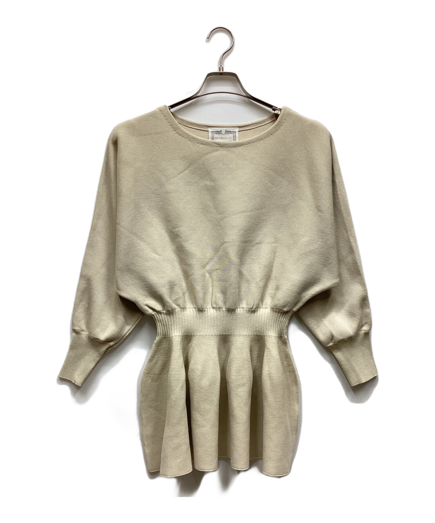 中古・古着通販】BEARDSLEY (ビアズリー) 裾フリルニット ベージュ