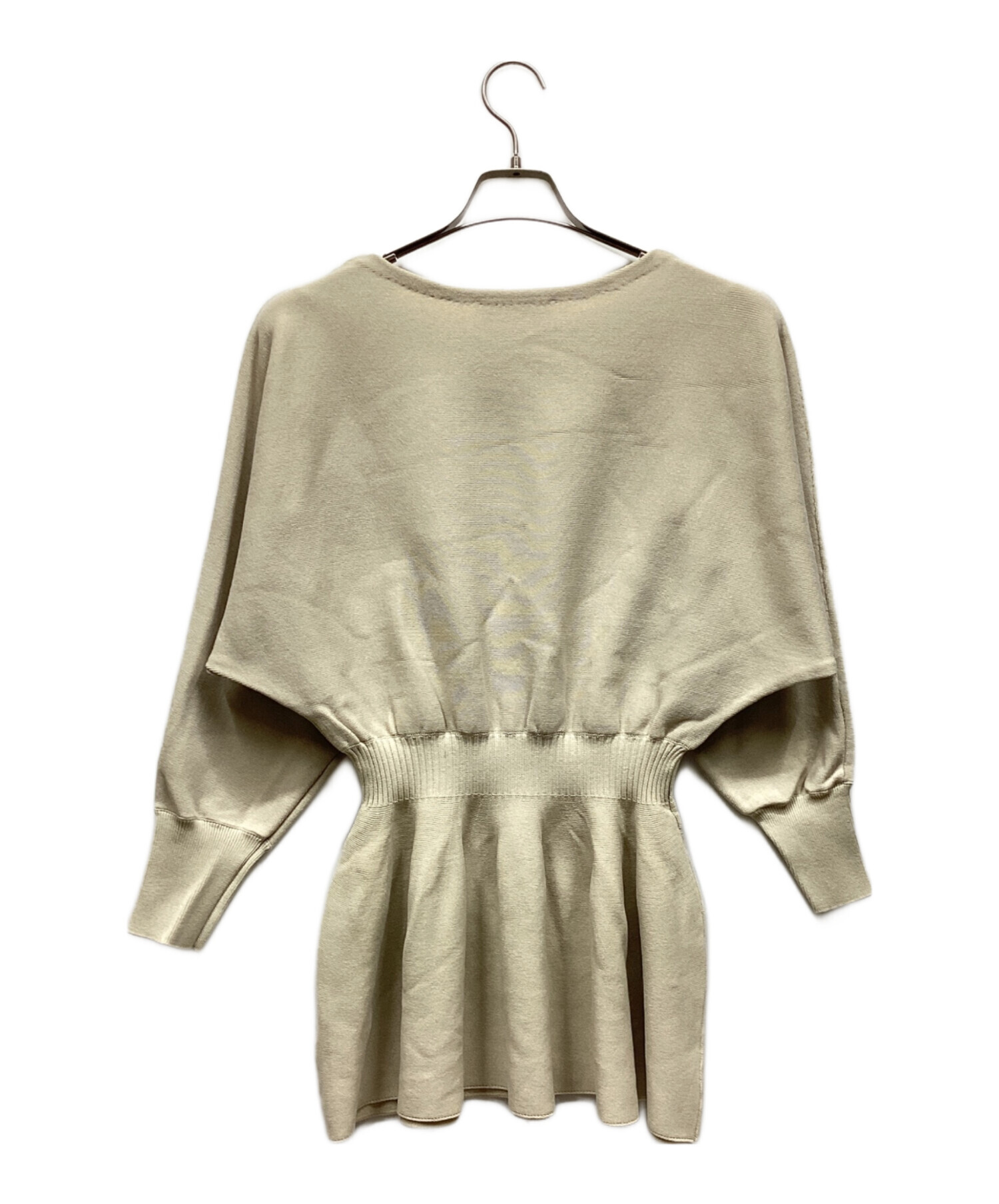 中古・古着通販】BEARDSLEY (ビアズリー) 裾フリルニット ベージュ