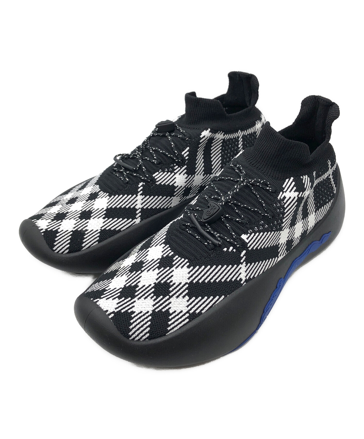 BURBERRY バーバリー シューズ（その他） メンズ 【古着】【中古】 中古・古着通販】BURBERRY (バーバリー) スニーカー ブラック×ホワイト