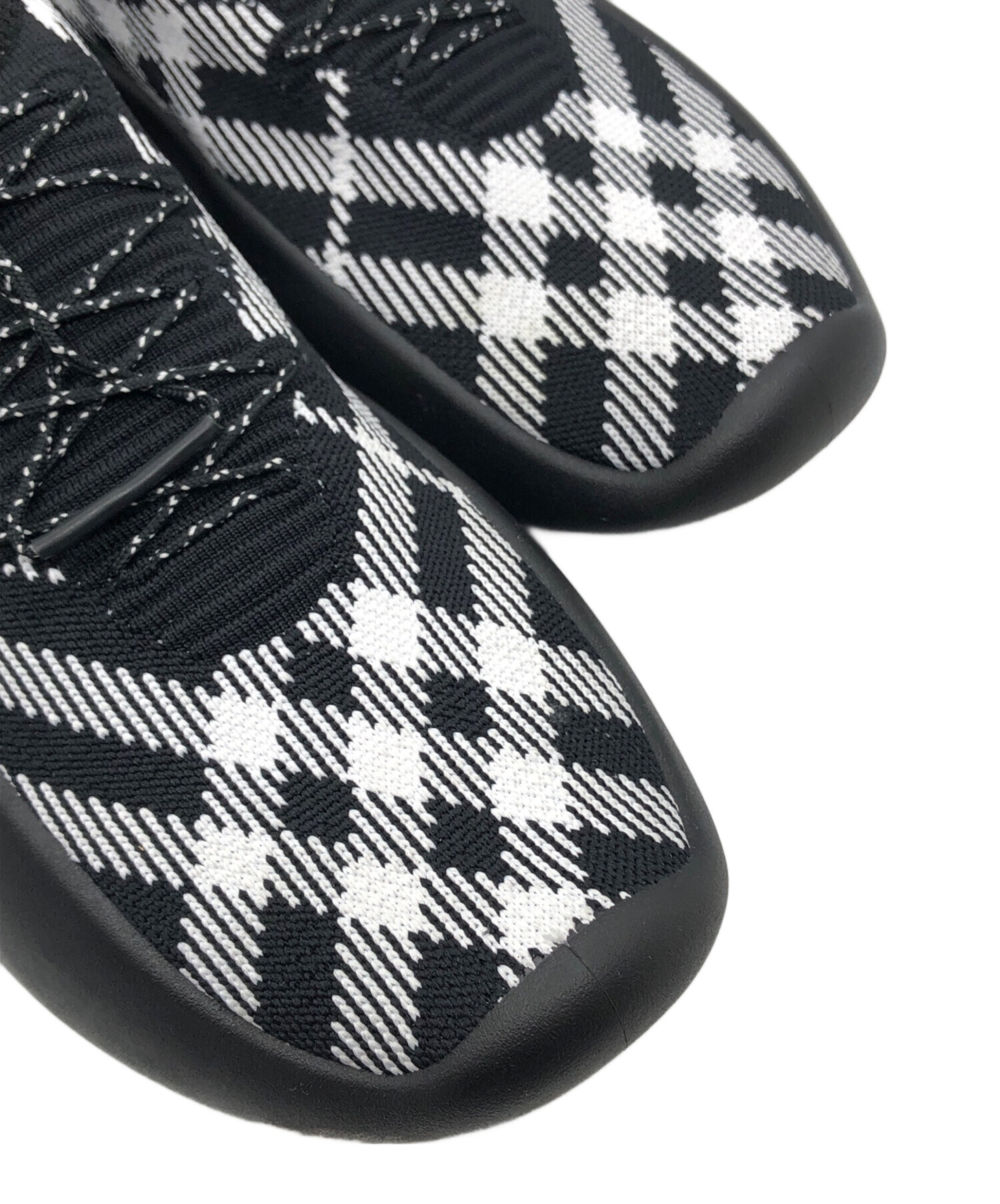 中古・古着通販】BURBERRY (バーバリー) スニーカー ブラック×ホワイト