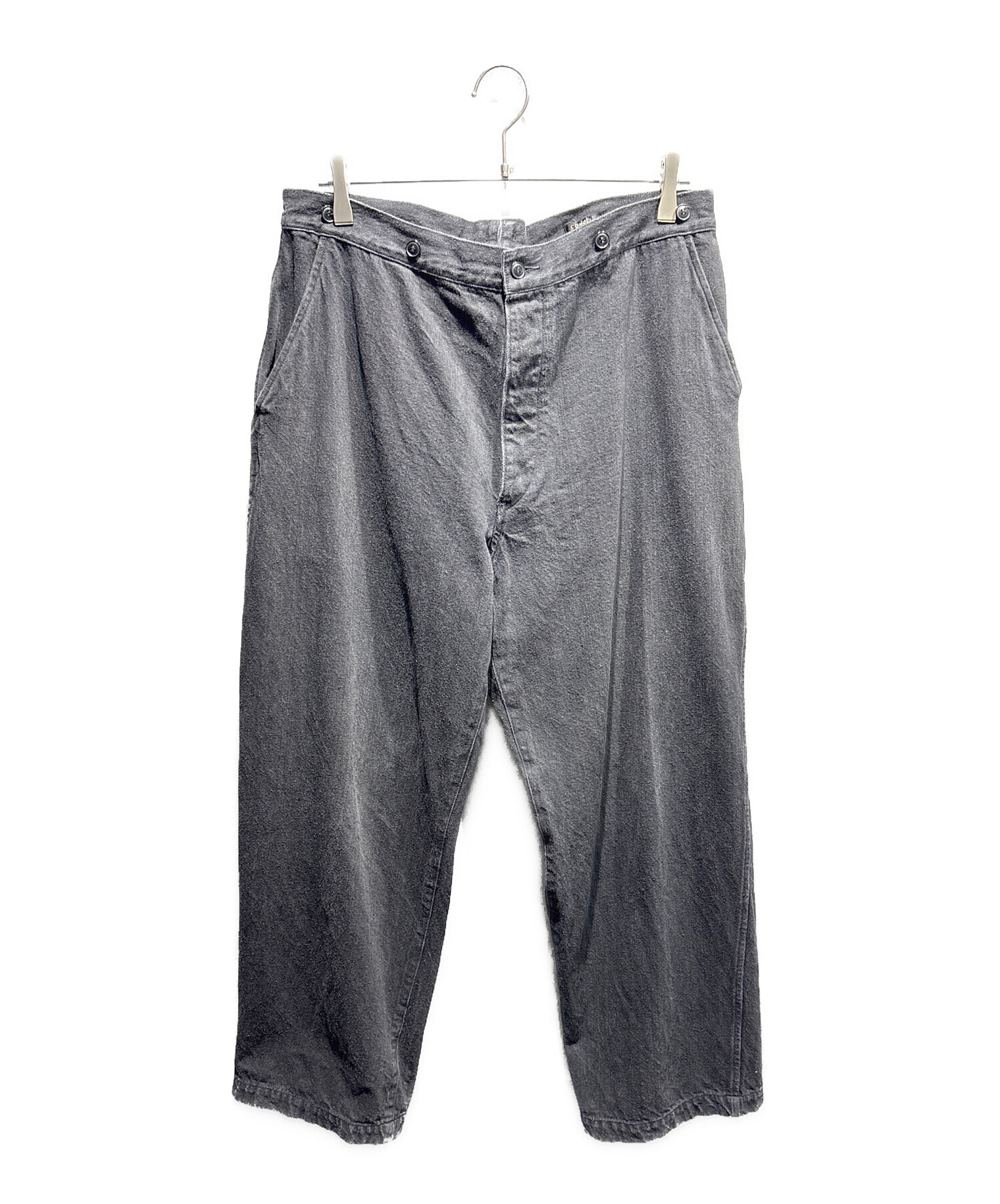 コモリ　オーバーパンツ　サイズ3 中古・古着通販】COMOLI (コモリ) デニムオーバーパンツ ブラック