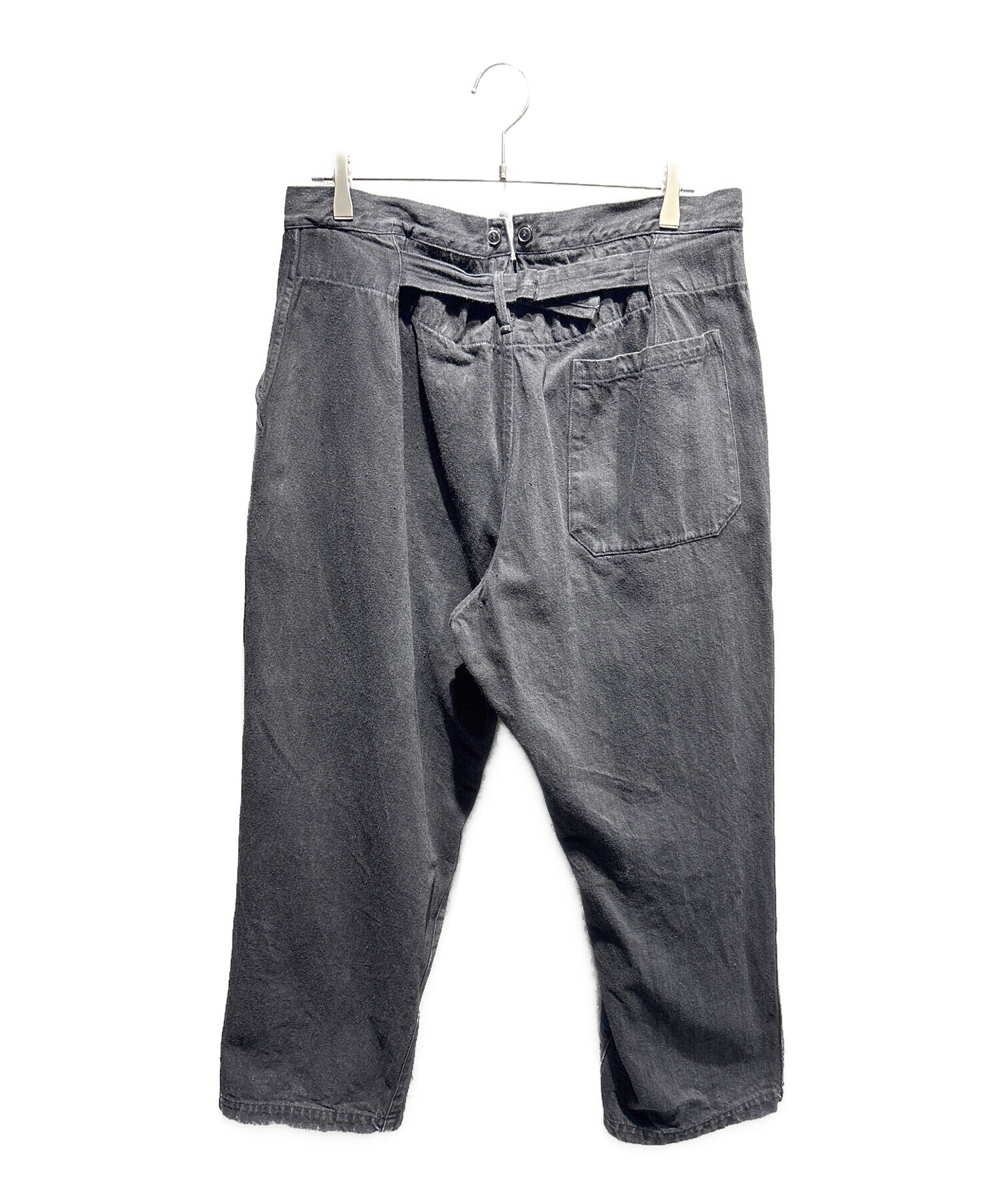 美品　20ss COMOLI コモリ　デニムオーバーパンツ　ブラック　サイズ3 中古・古着通販】COMOLI (コモリ) デニムオーバーパンツ ブラック