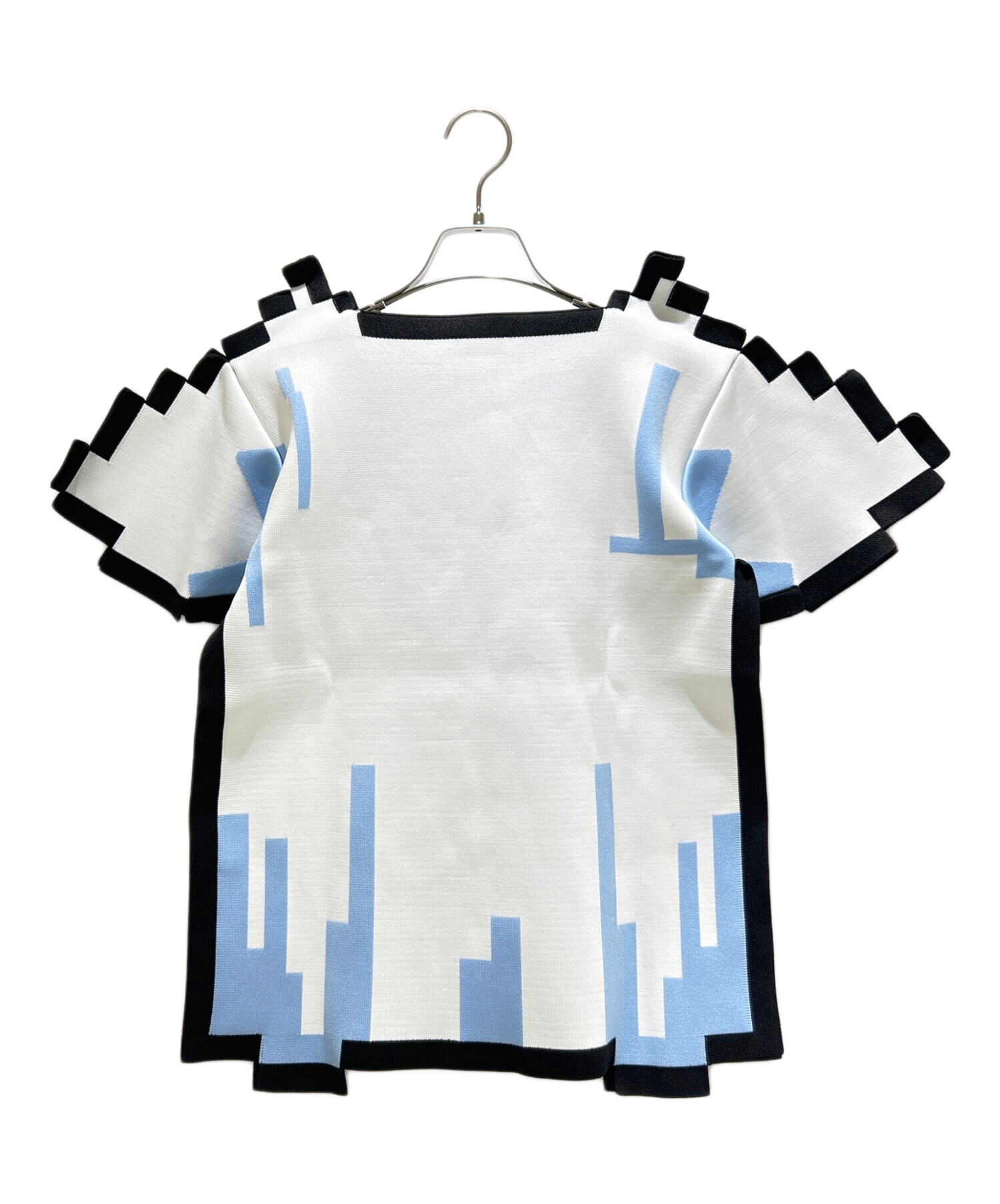 LOEWE 幾何学模様 シルク 半袖トップス 中古・古着通販】LOEWE (ロエベ) Pixelated Top/ピクセレイテッド