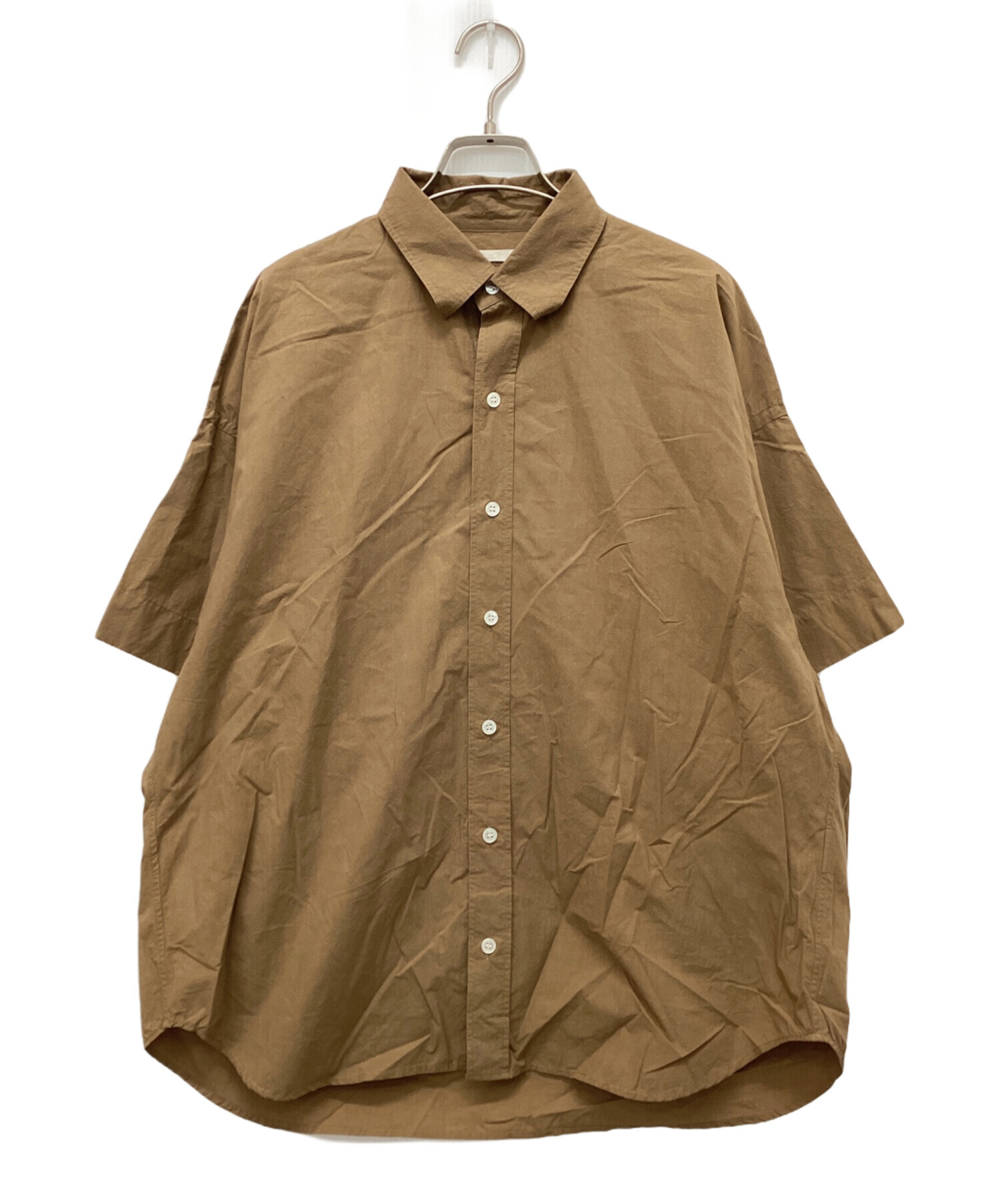 Plage プラージュ ブラウス M ベージュ 【古着】【中古】【送料無料】 中古・古着通販】Plage (プラージュ) drape シャツ ベージュ サイズ