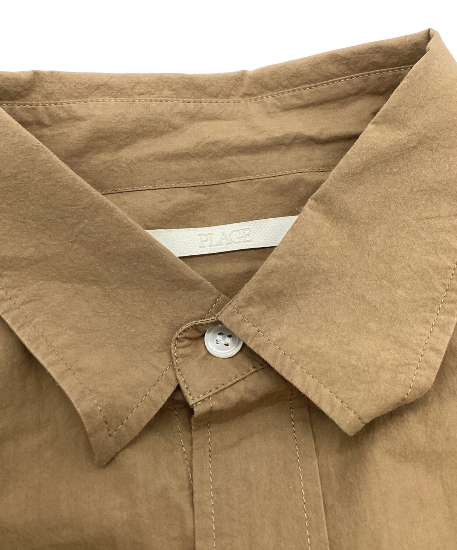 中古・古着通販】Plage (プラージュ) Roll Up Cuffs シャツ ブラウン
