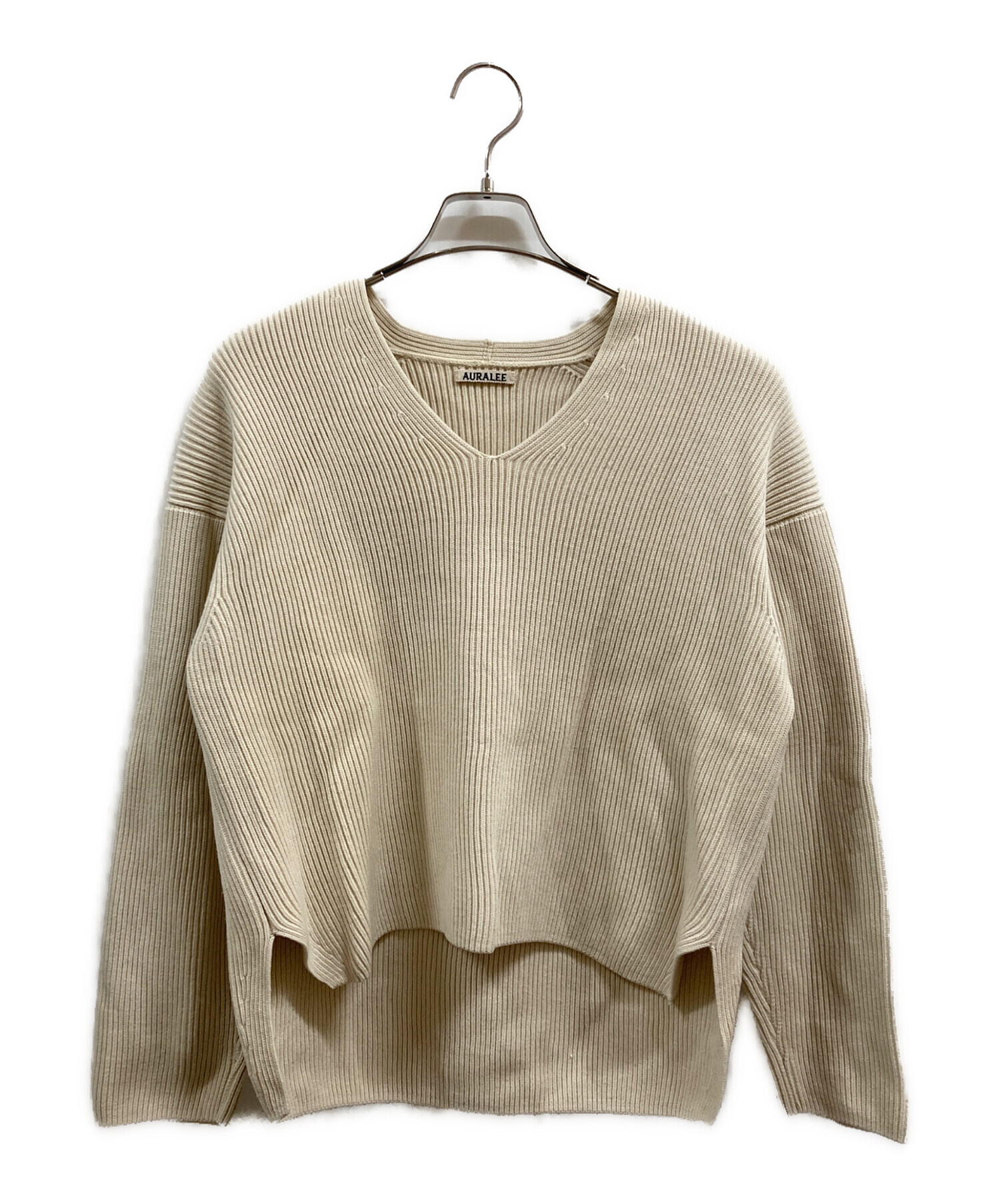 中古・古着通販】AURALEE (オーラリー) SUPER FINE WOOL RIB KNIT V