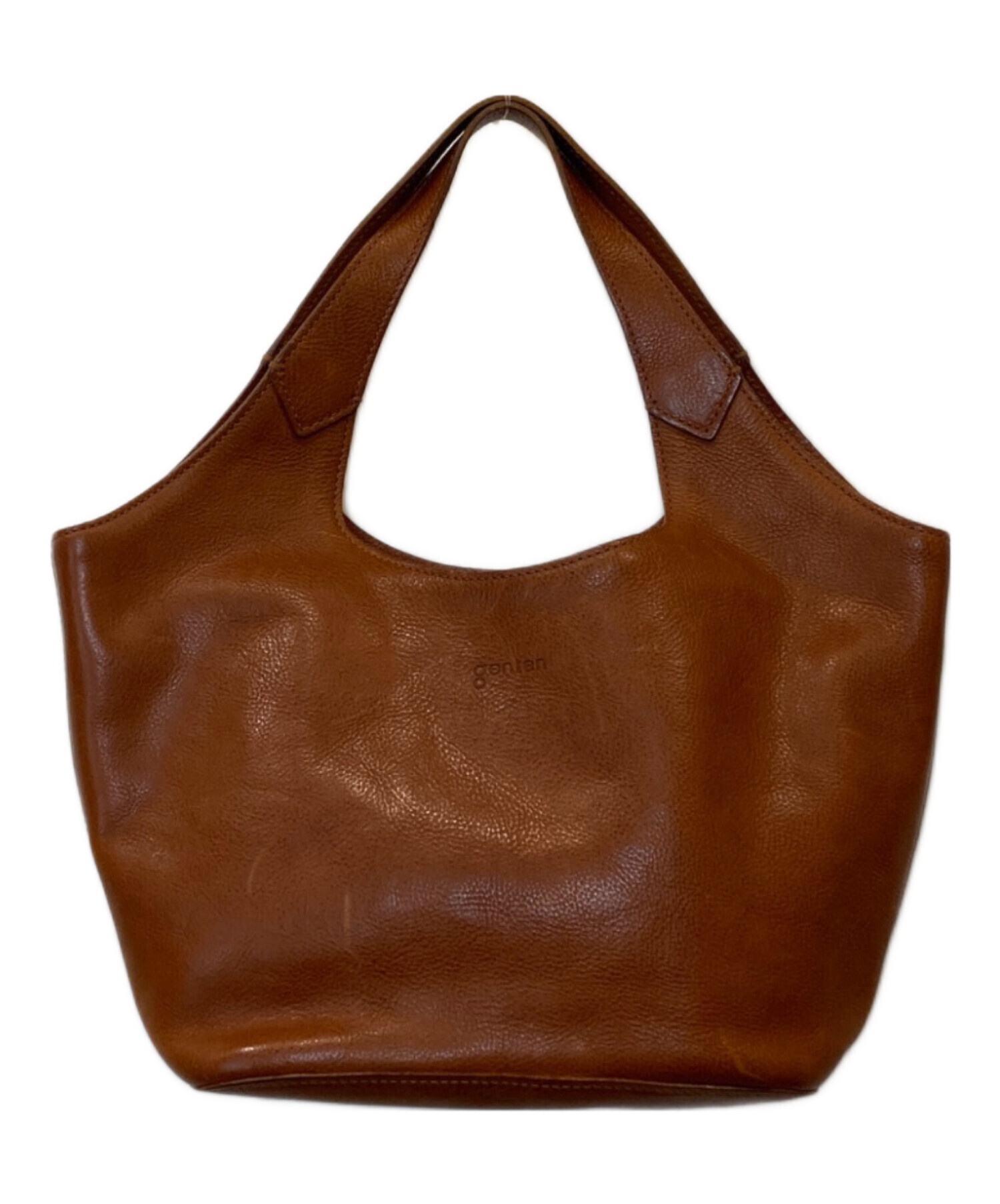 中古・古着通販】genten (ゲンテン) レザートートバッグ ブラウン