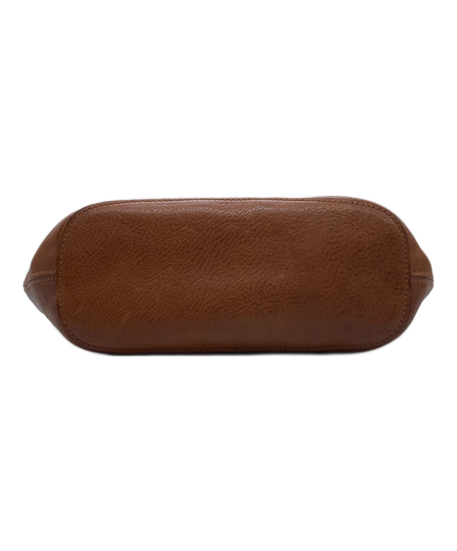 未使用 タグ付き genten 横長トート ハンド バッグ ブラウン 牛革 中古・古着通販】genten (ゲンテン) トートバッグ ブラウン サイズ