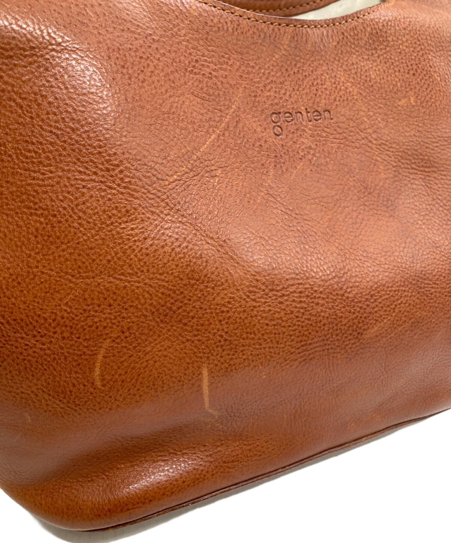 中古・古着通販】genten (ゲンテン) レザートートバッグ ブラウン