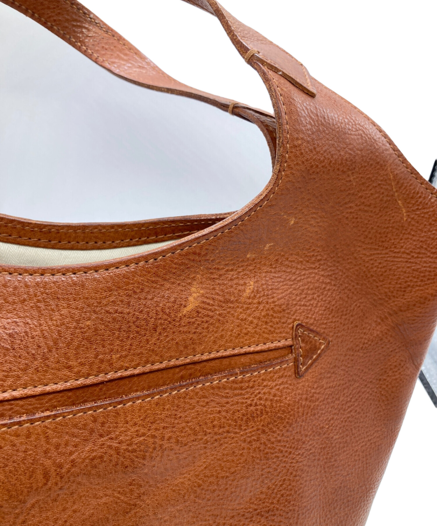 中古・古着通販】genten (ゲンテン) レザートートバッグ ブラウン