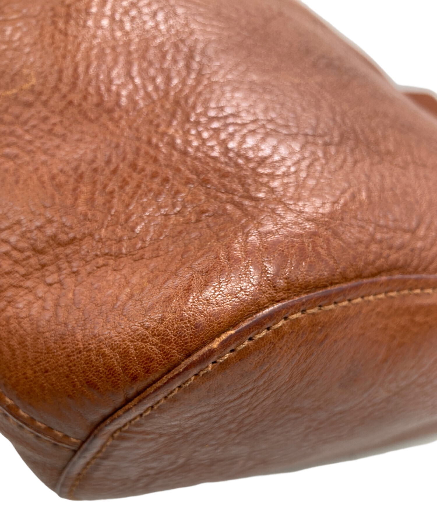 中古・古着通販】genten (ゲンテン) レザートートバッグ ブラウン