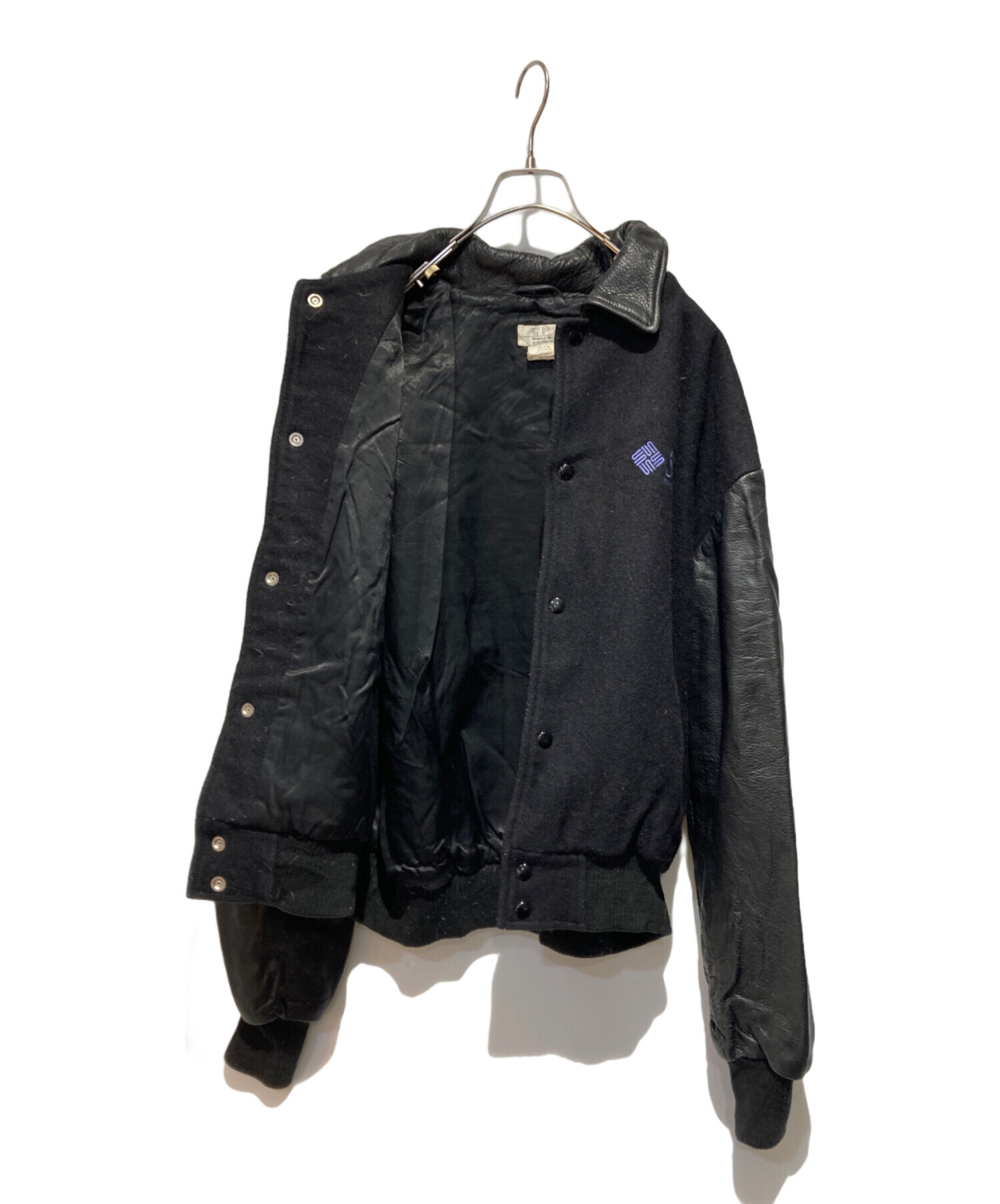 中古・古着通販】CPS (-) レザー切替コーポレートロゴスタジャン