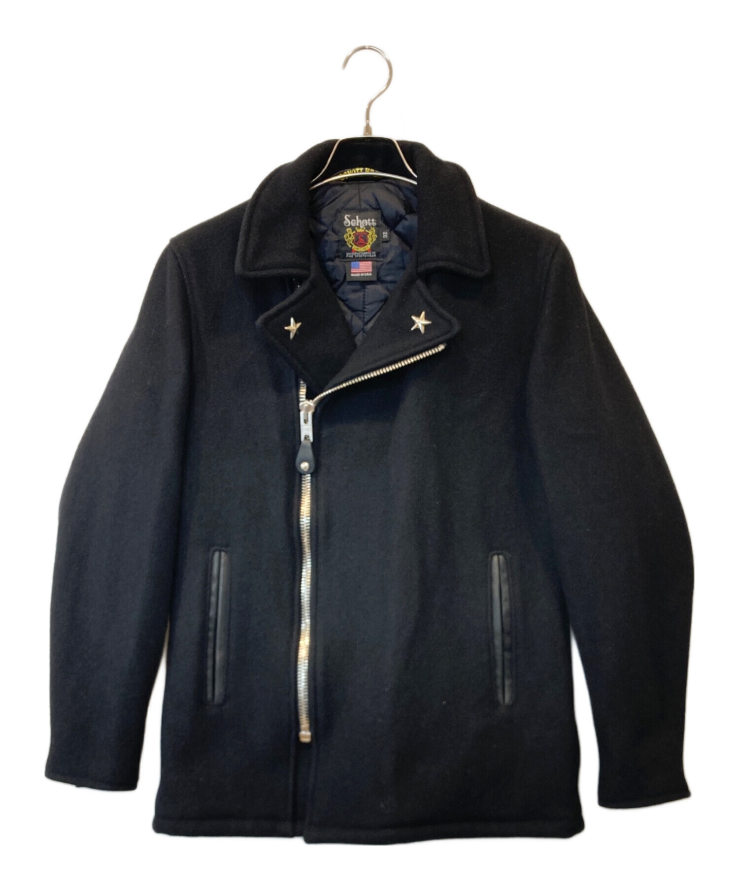 中古・古着通販】Schott (ショット) ジップフロントウールPコート 7068