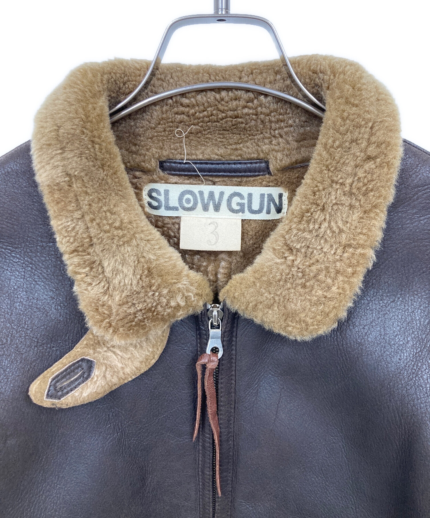 中古・古着通販】SLOWGUN (スロウガン) ムートンジャケット ブラウン