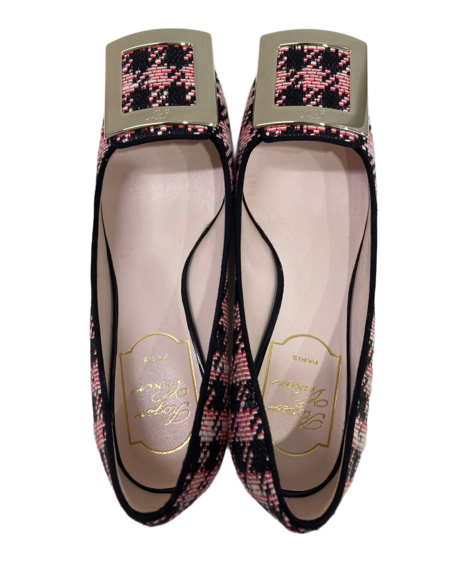 中古・古着通販】Roger Vivier (ロジェ ヴィヴィエ) チェック柄メタル