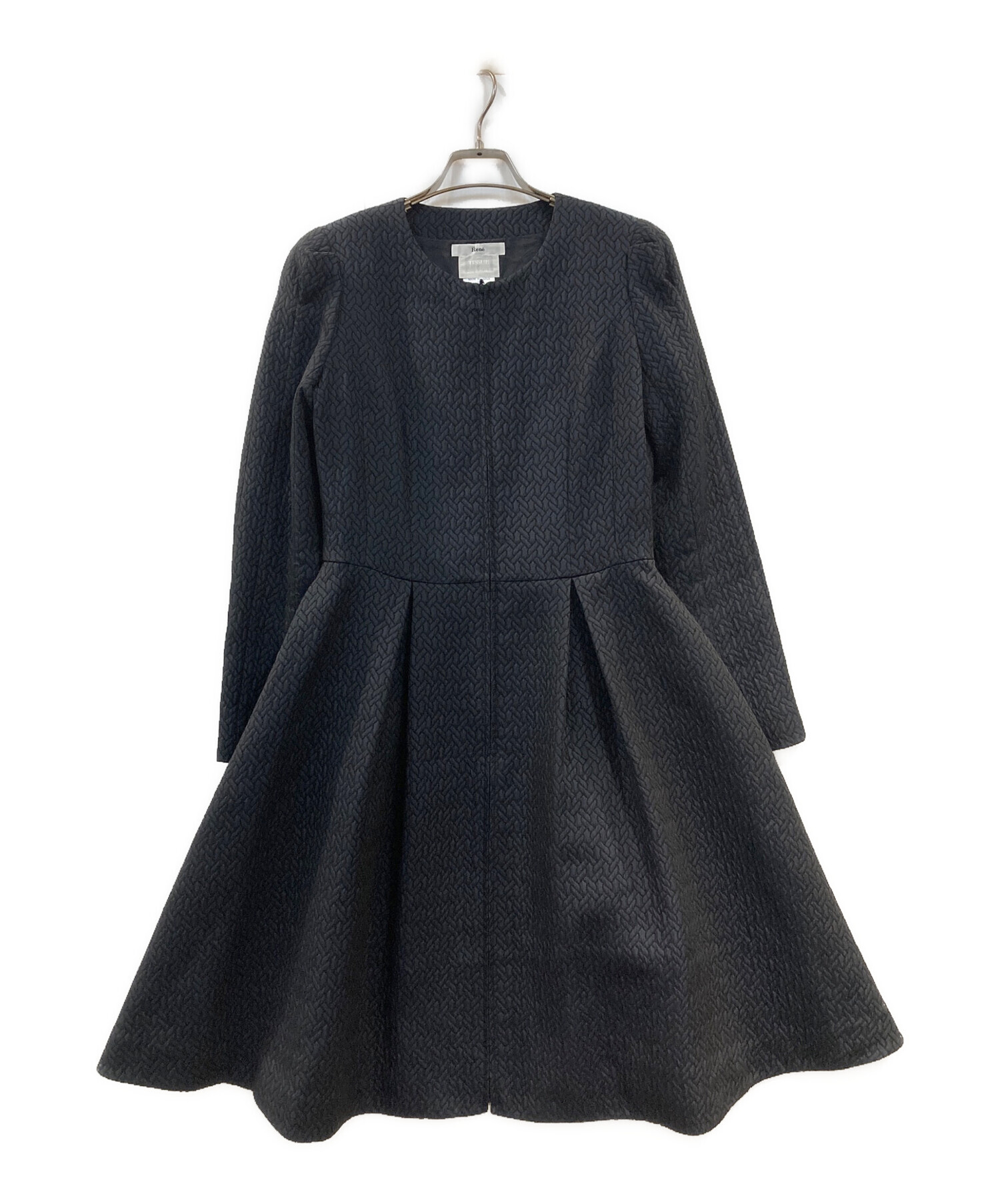 中古・古着通販】Rene (ルネ) フロントジップワンピース ネイビー