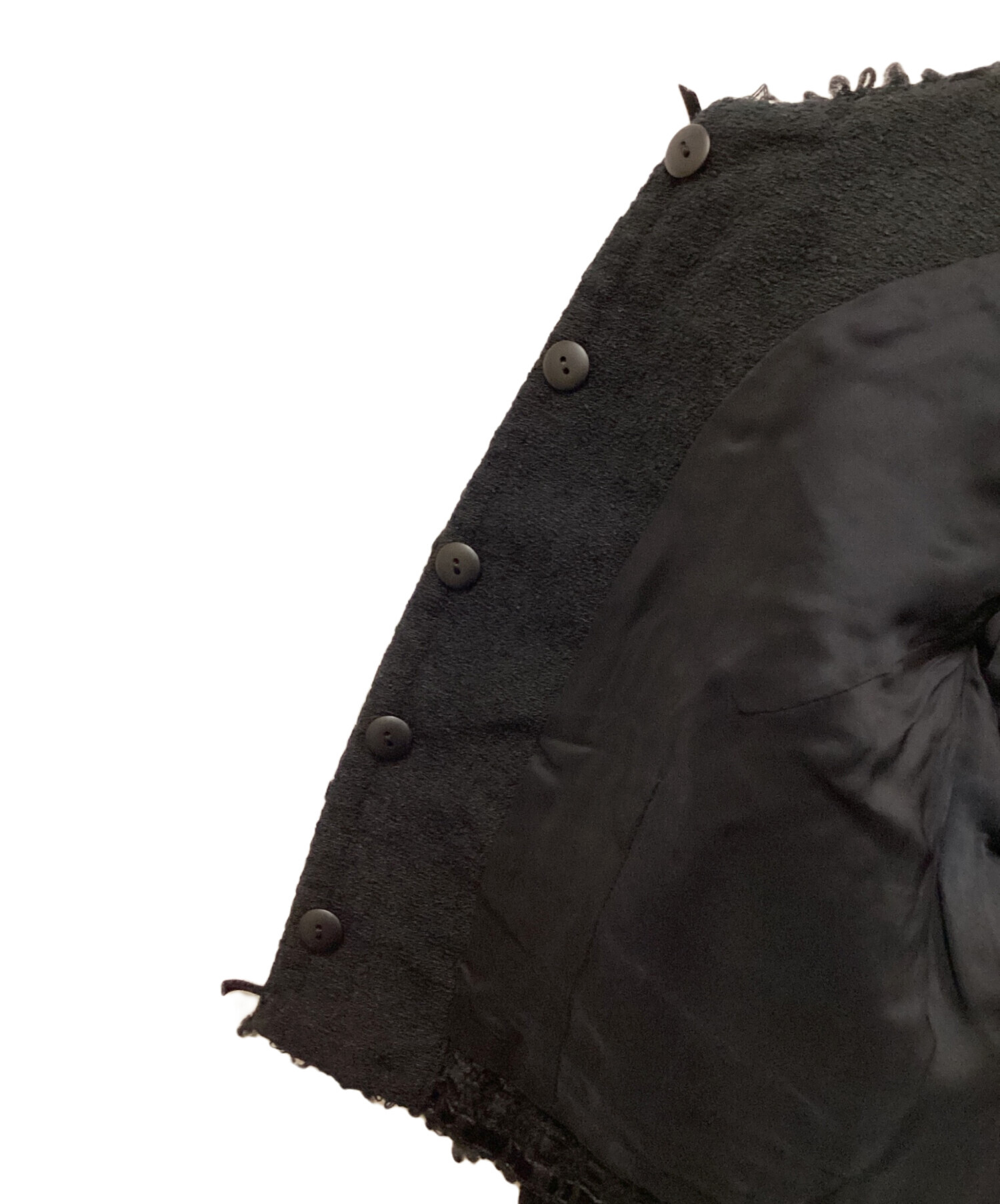 中古・古着通販】Rene (ルネ) ノーカラージャケット ブラック サイズ