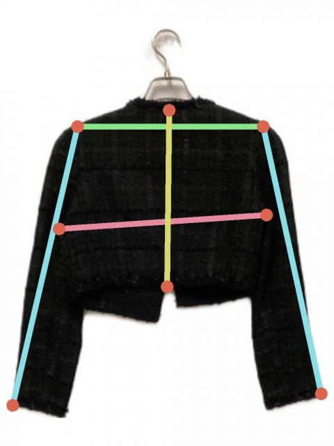 中古・古着通販】Rene (ルネ) ノーカラージャケット ブラック サイズ