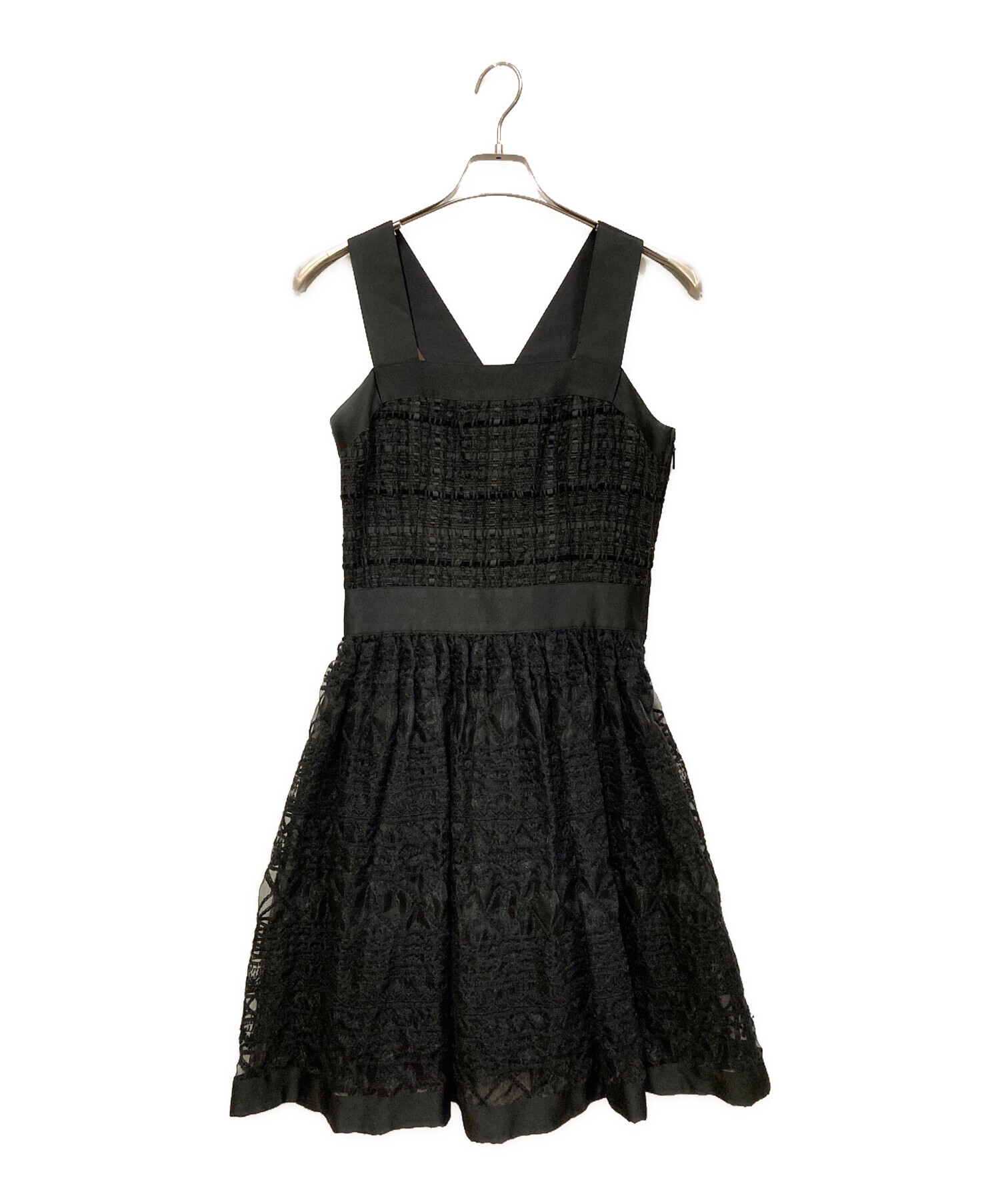 Rene ルネ ワンピース レディース 【古着】【中古】 中古・古着通販】Rene (ルネ) ノースリーブワンピース ブラック サイズ