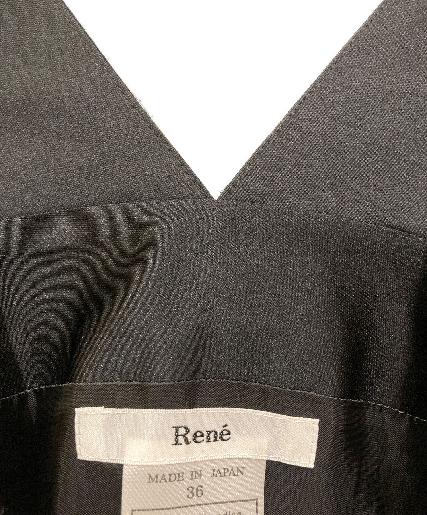 中古・古着通販】Rene (ルネ) ノースリーブワンピース ブラック サイズ