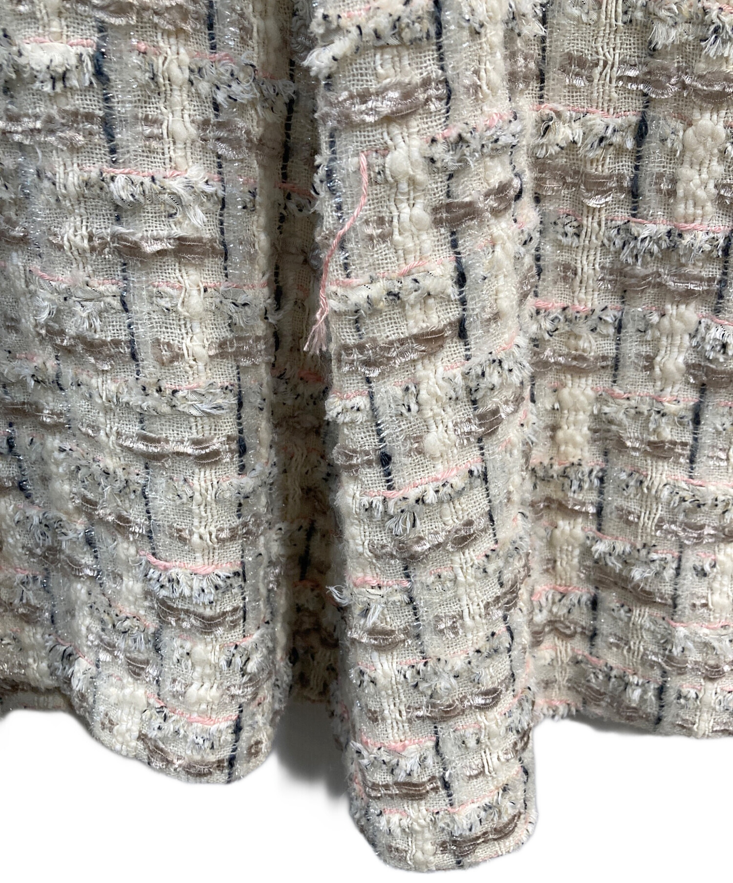 中古・古着通販】Rene (ルネ) ツイードミンクファーウールワンピース