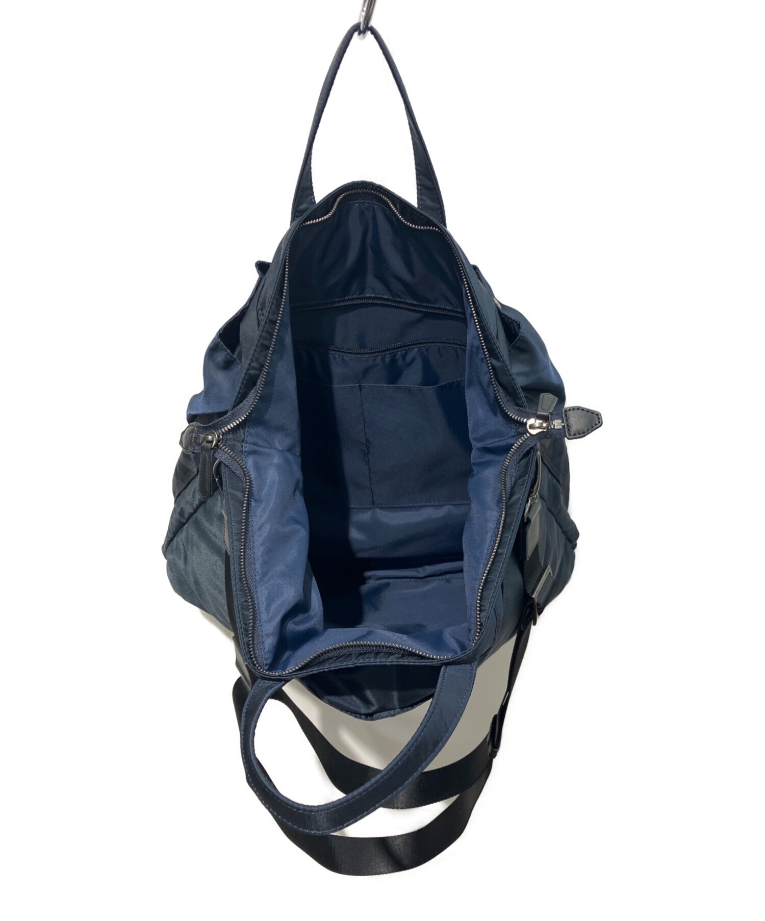 【極美品✨】ブラックレーベルクレストブリッジ 総柄 2way ビジネスバッグ 紺 中古・古着通販】BLACK LABEL CRESTBRIDGE (ブラックレーベル クレスト