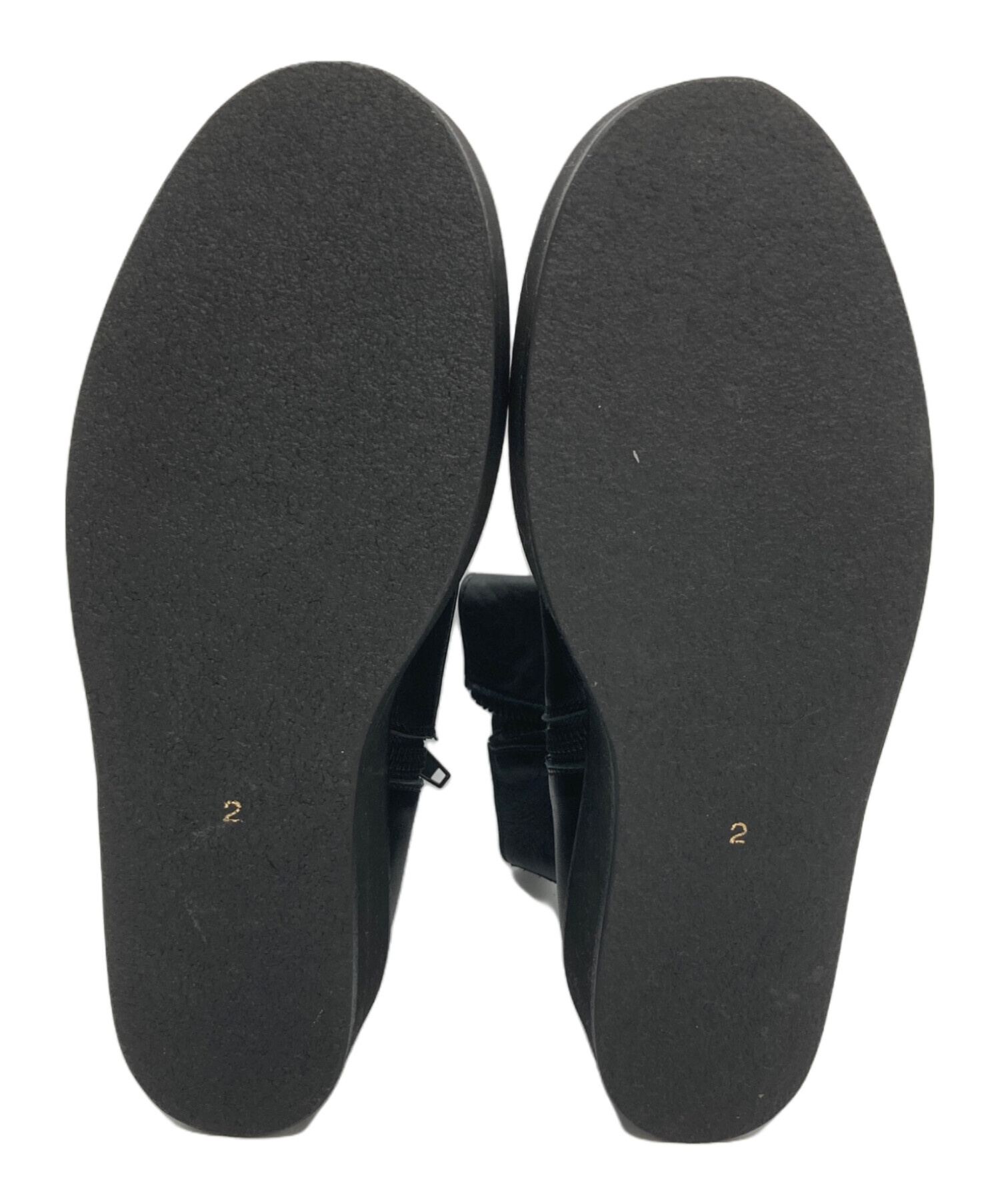 中古・古着通販】Y's (ワイズ) SOOMTH LEATHER PLATFORM ZIP UP BOOTS