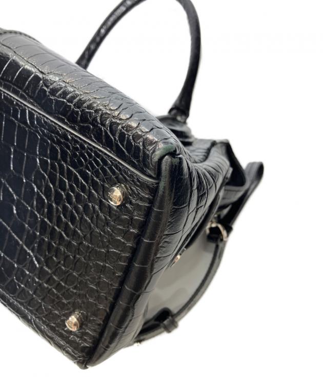 中古・古着通販】TOD'S (トッズ) クロコ型押し2WAYバッグ ブラック