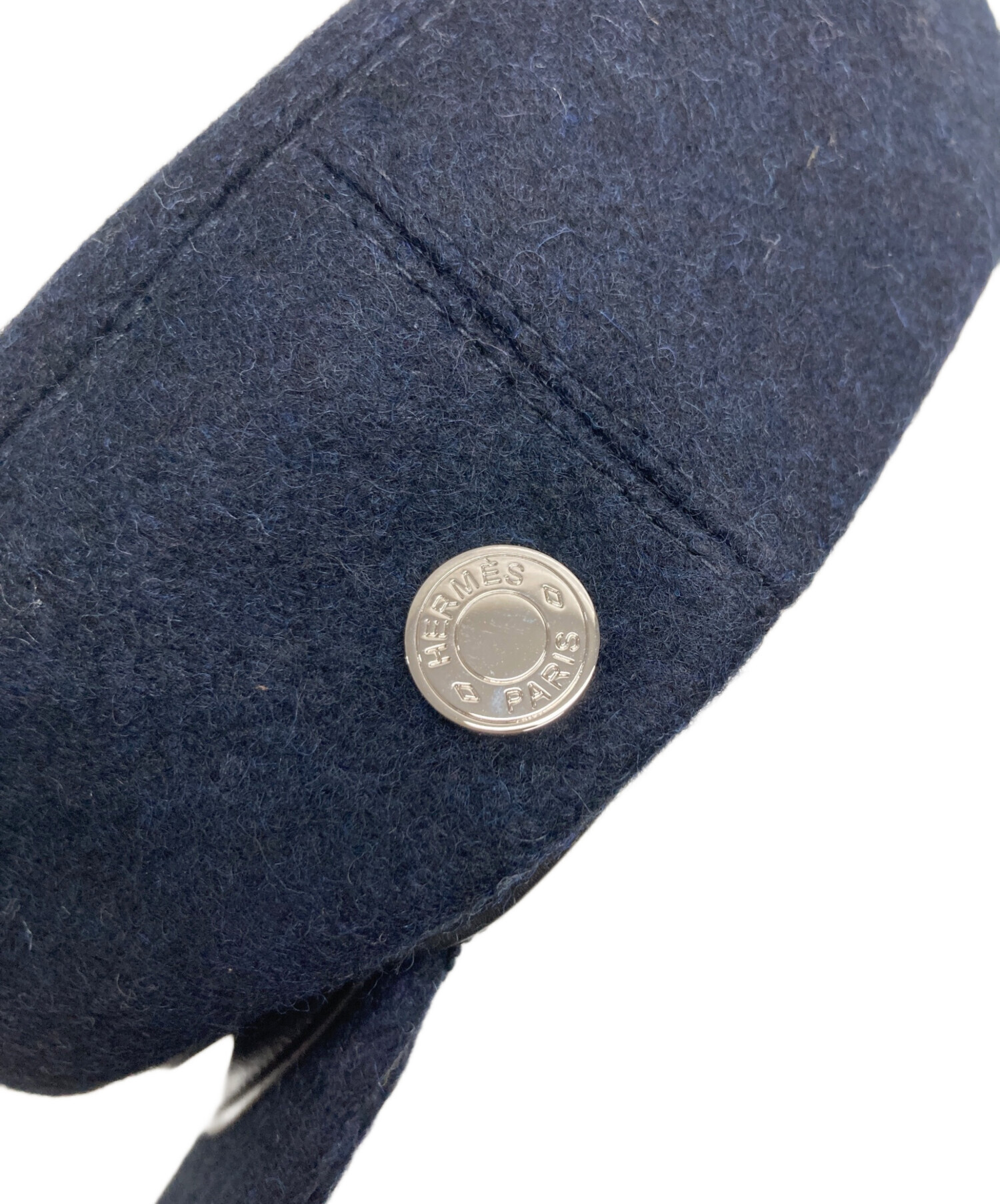 中古・古着通販】HERMES (エルメス) ダニ ウールキャスケット ネイビー