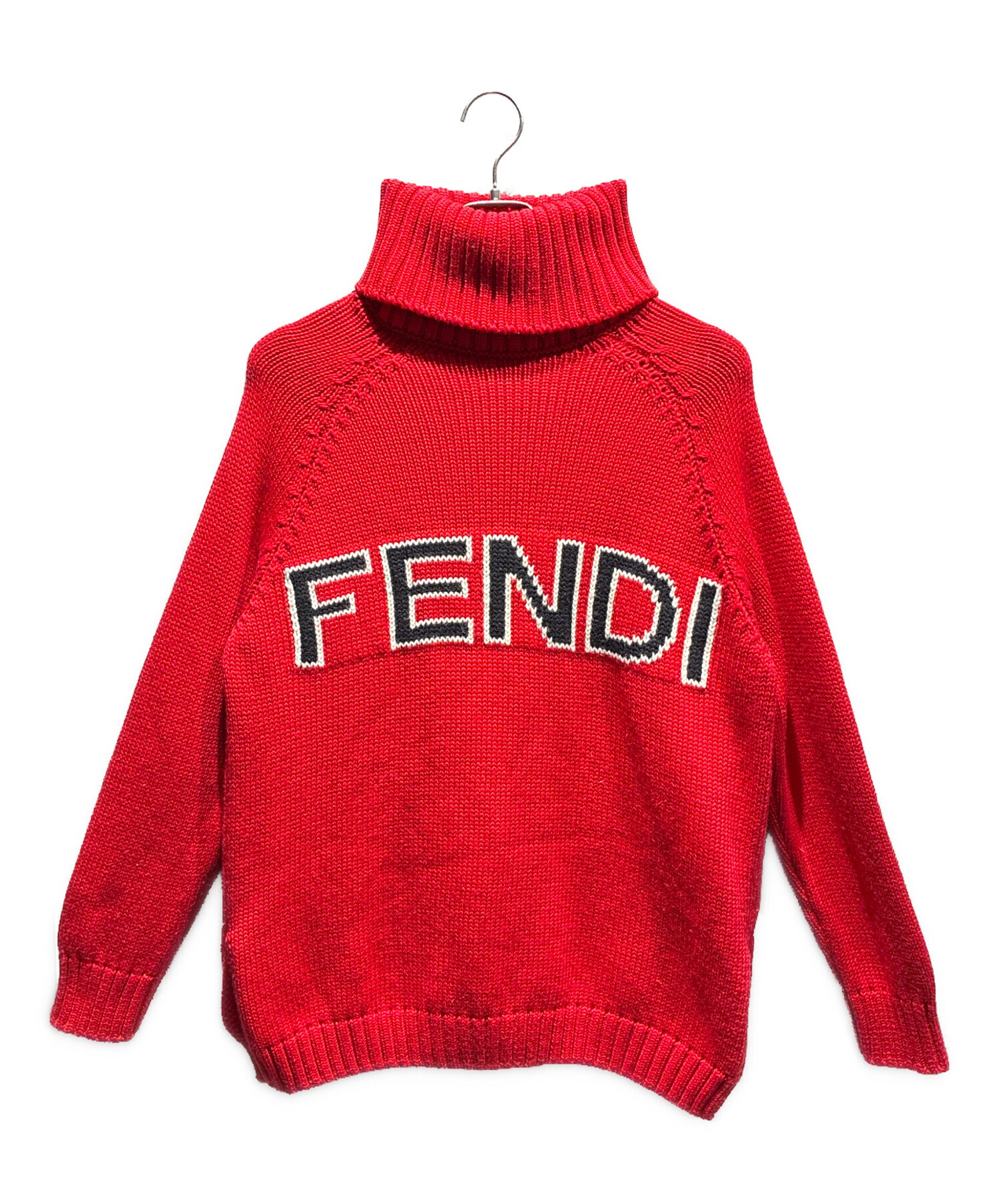 中古・古着通販】FENDI (フェンディ) タートルネックニット レッド 